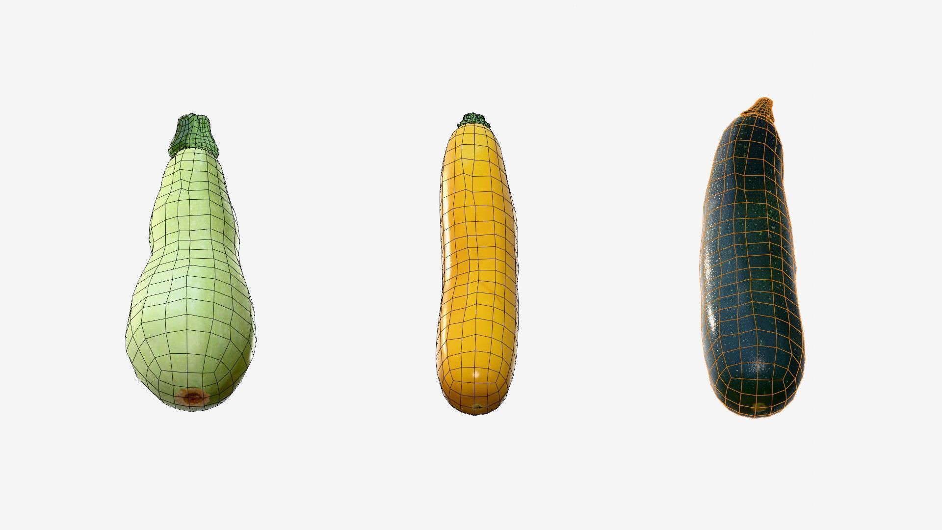 Squash Long Low-poly 3D model_21