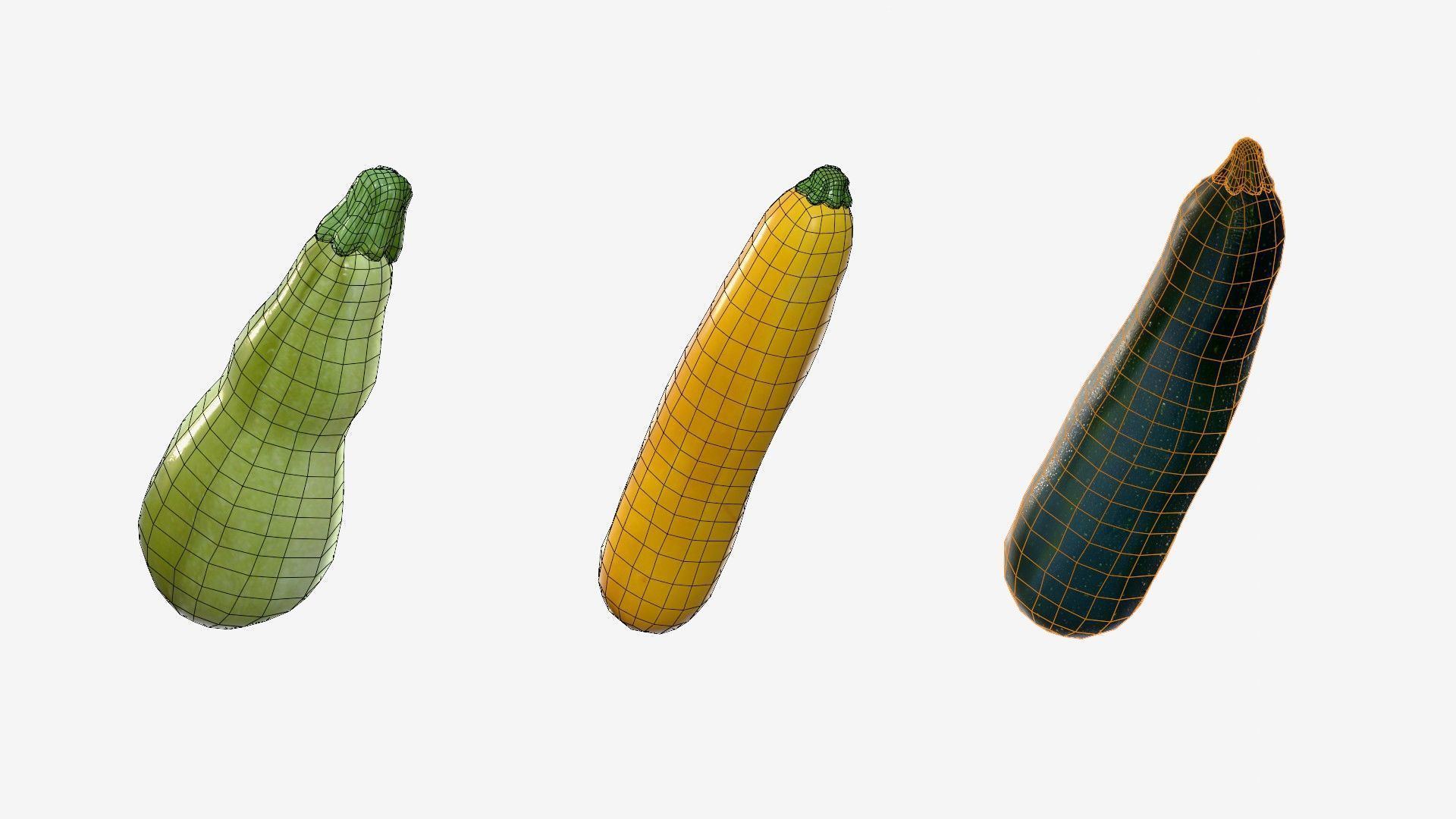 Squash Long Low-poly 3D model_40