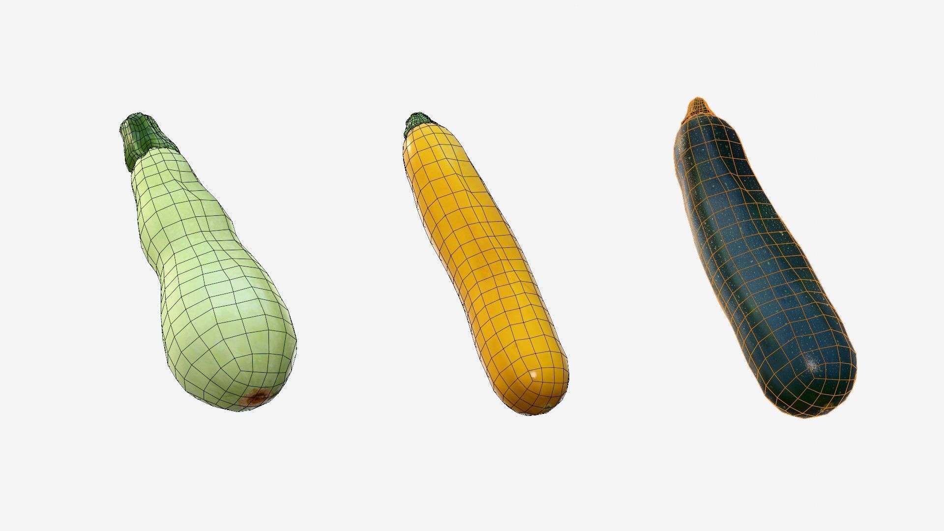 Squash Long Low-poly 3D model_31