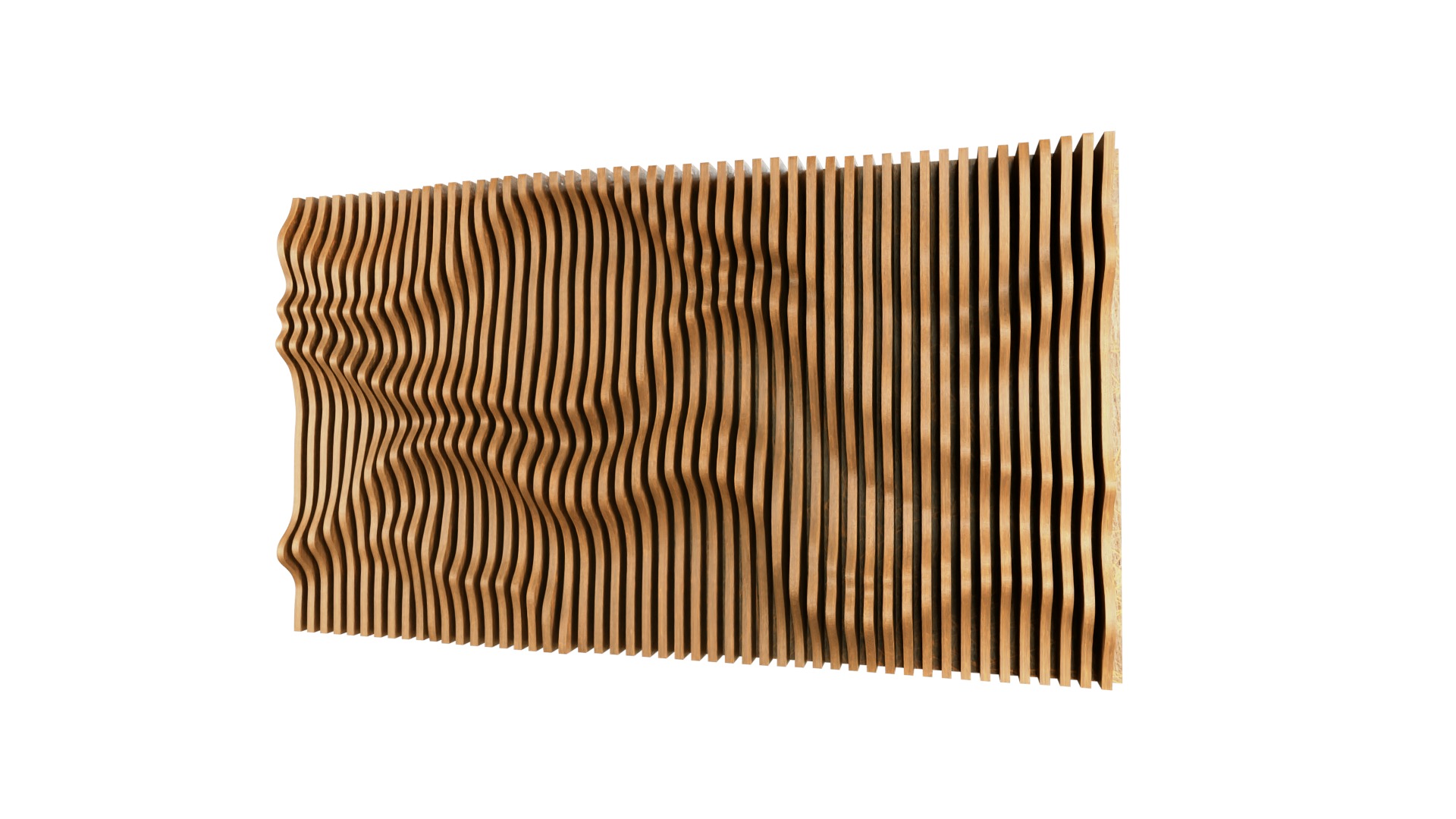 Parametric Wavy Wooden Wall Decor 27- wood cutting machines  3D model_9