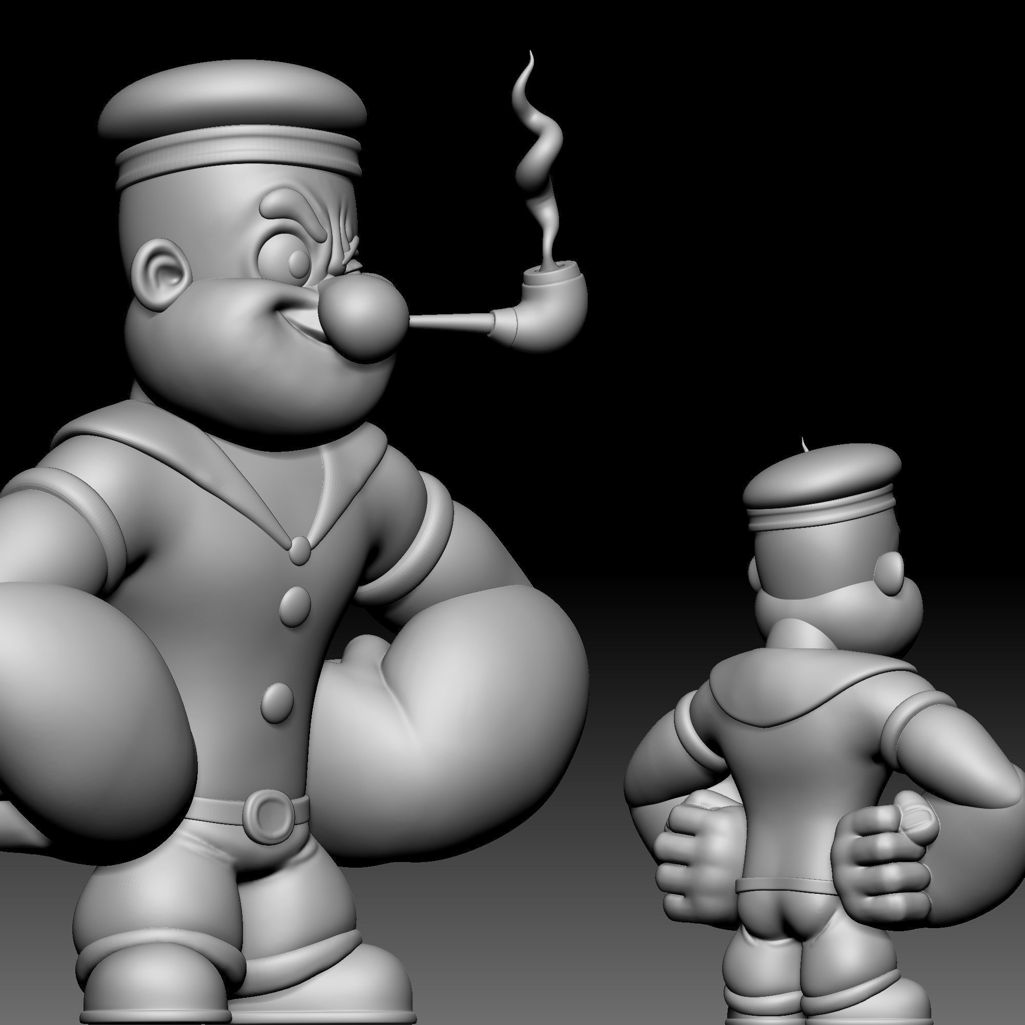 Popeye The Sailor Man 010 3D print model_5