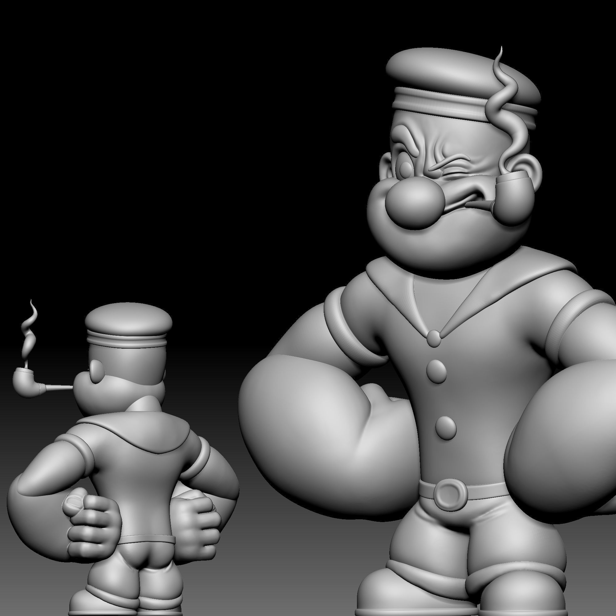 Popeye The Sailor Man 010 3D print model_6