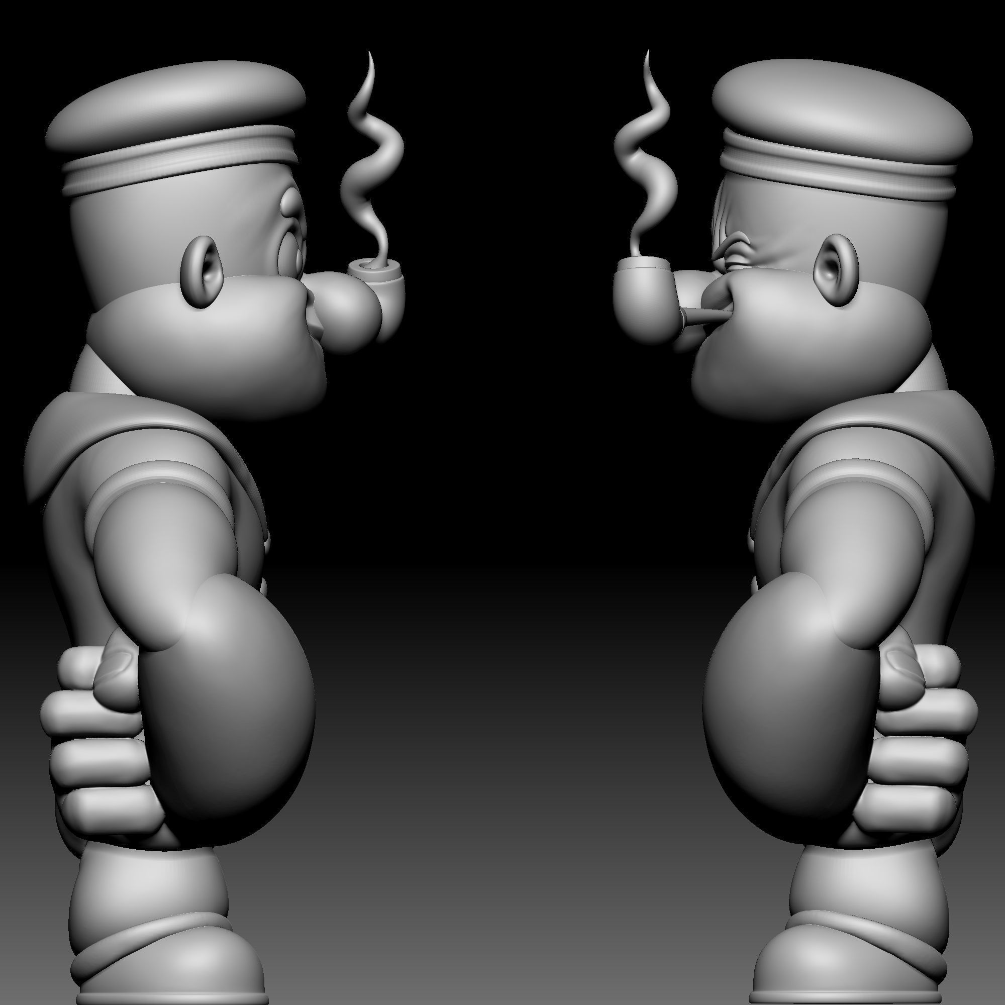 Popeye The Sailor Man 010 3D print model_3