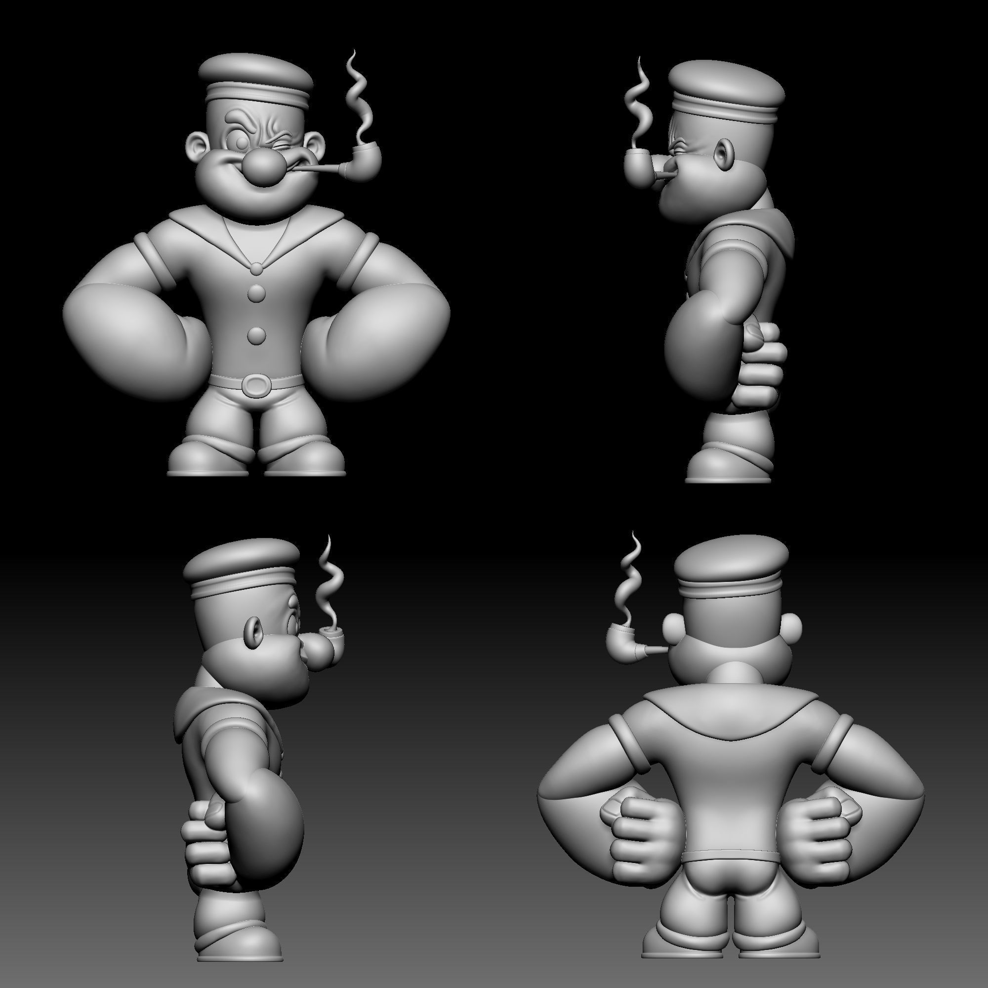 Popeye The Sailor Man 010 3D print model_1