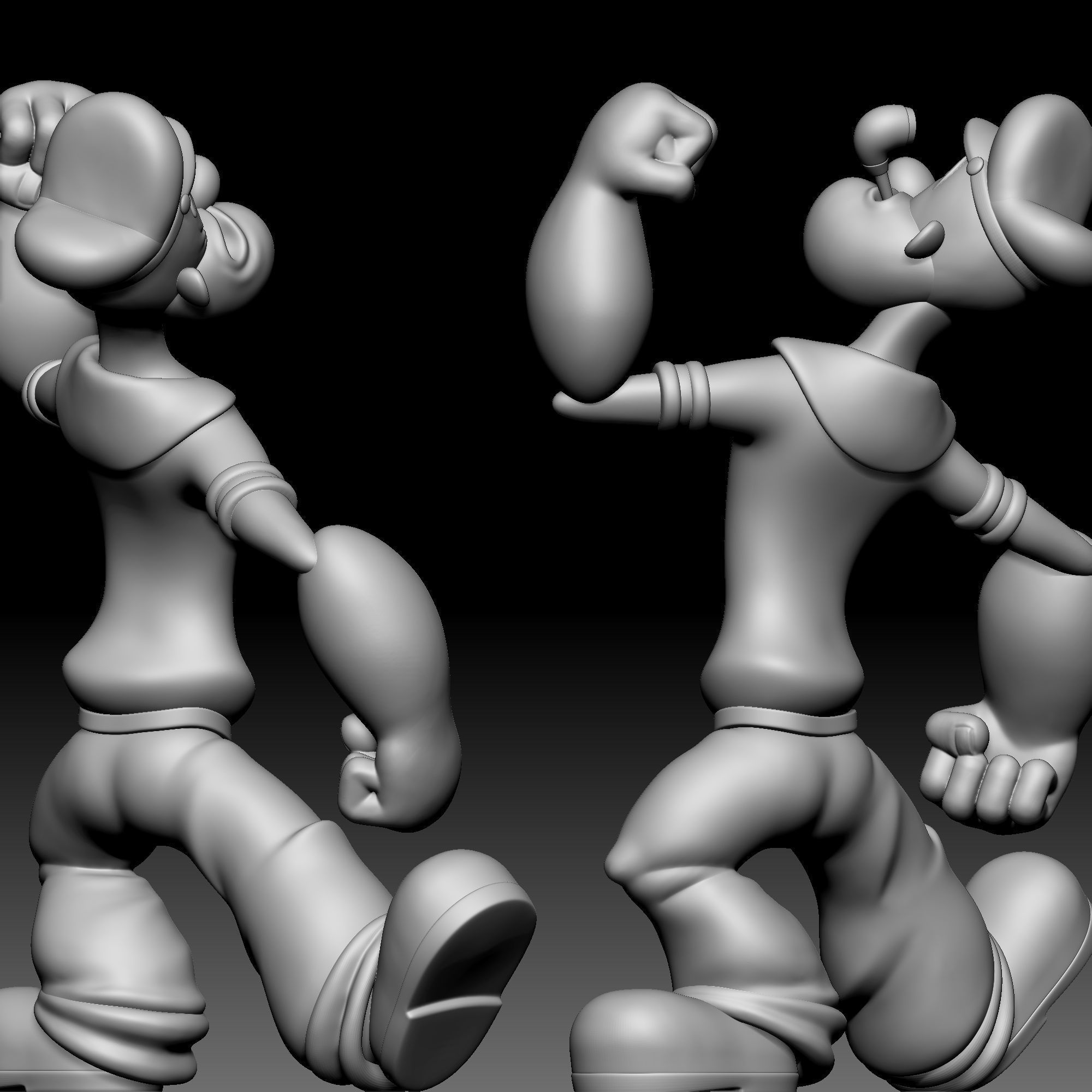 Popeye The Sailor Man 020 3D print model_3