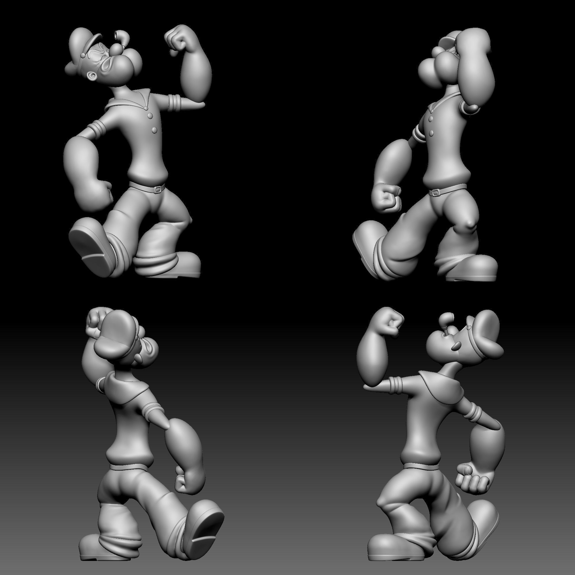 Popeye The Sailor Man 020 3D print model_1