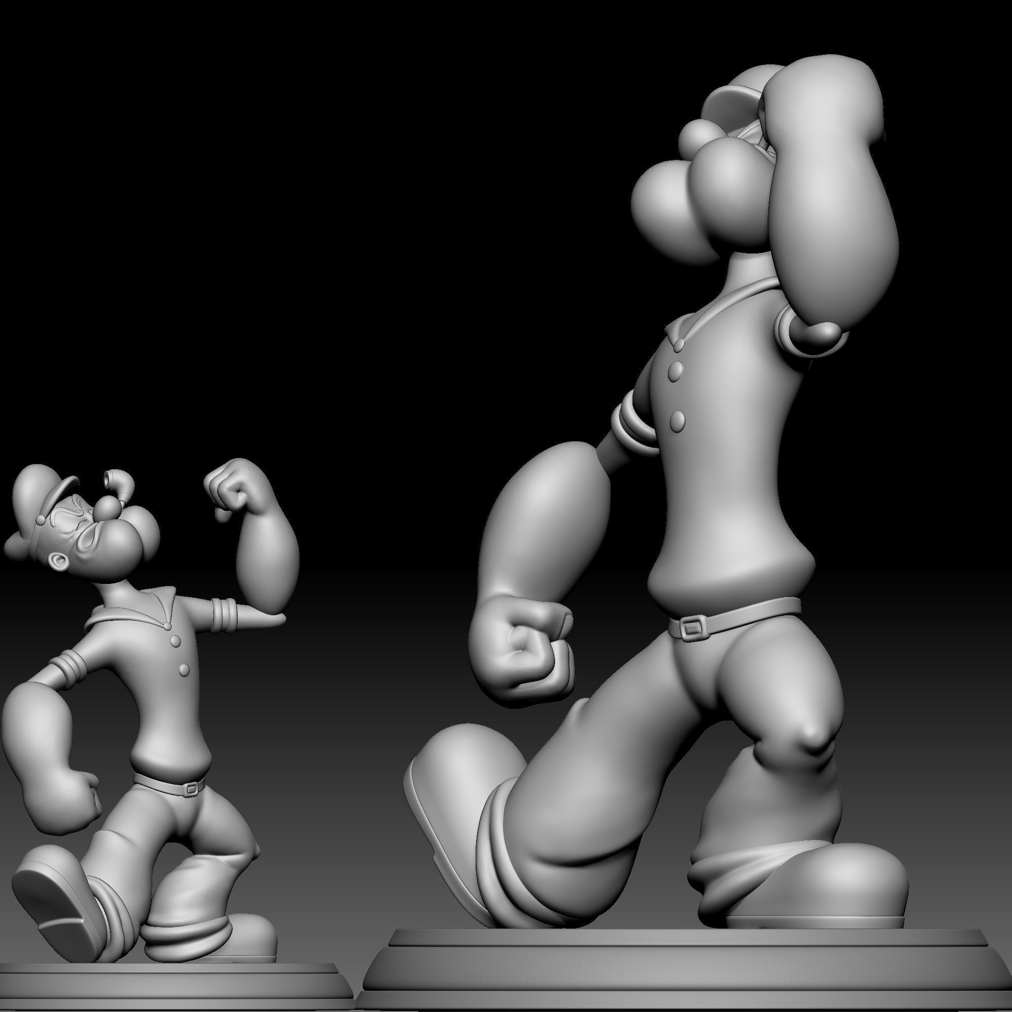 Popeye The Sailor Man 020 3D print model_4