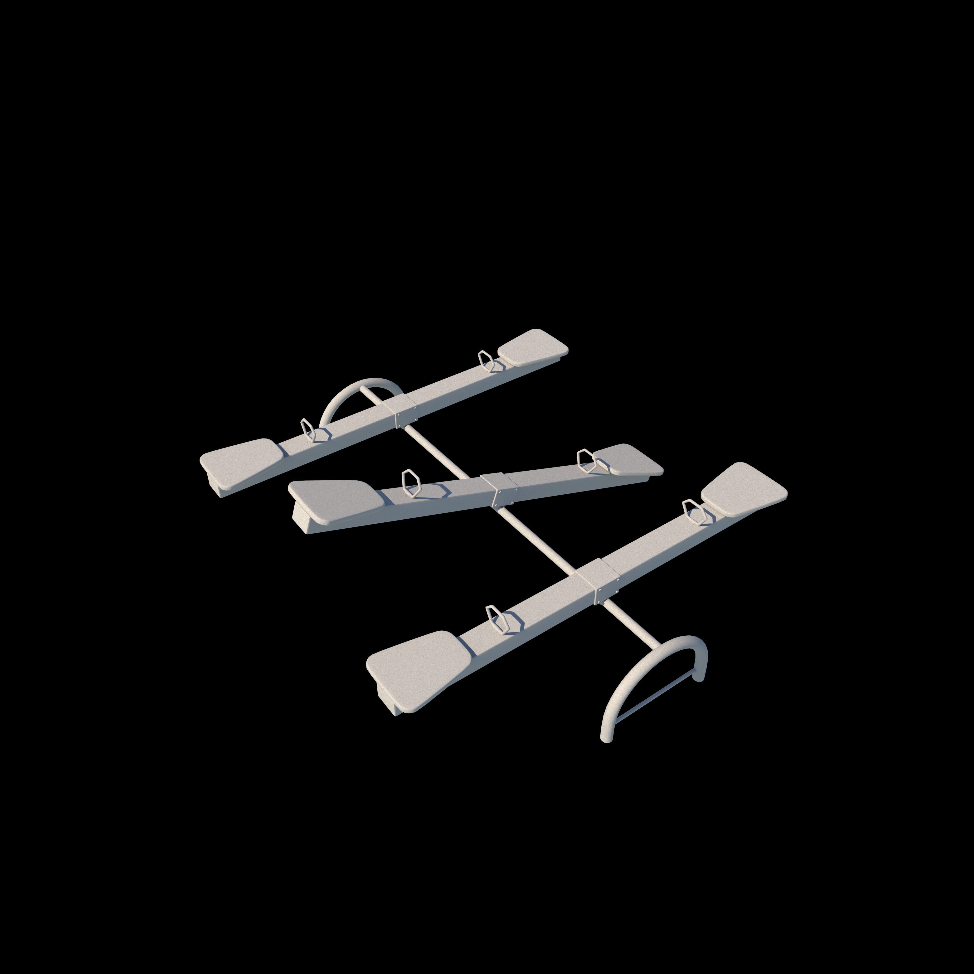 Wooden See-Saw 3D model_11