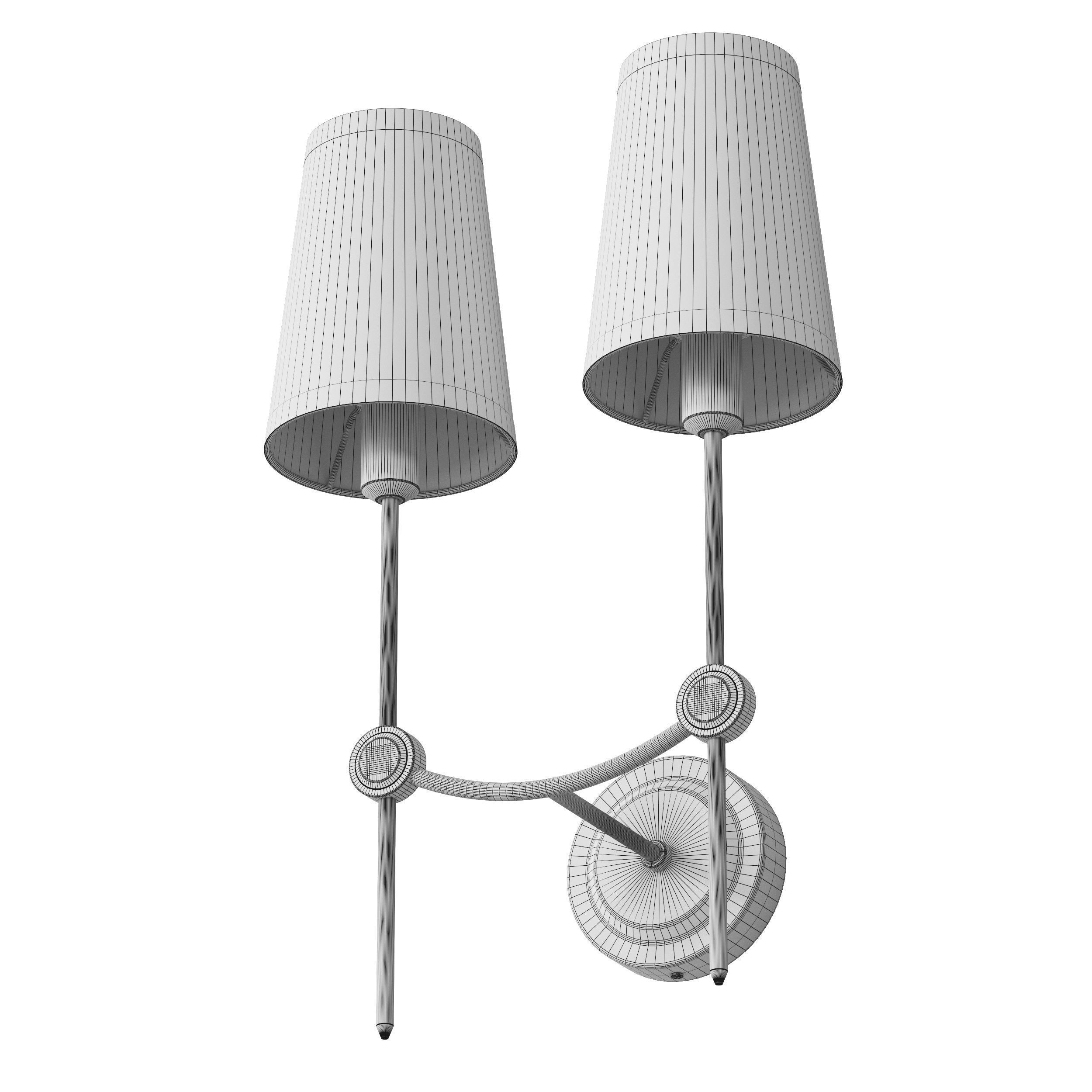 Sconce double Dantone Home Point 3D model_2
