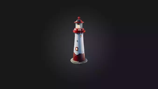 Cartoon Lighthouse 3D model