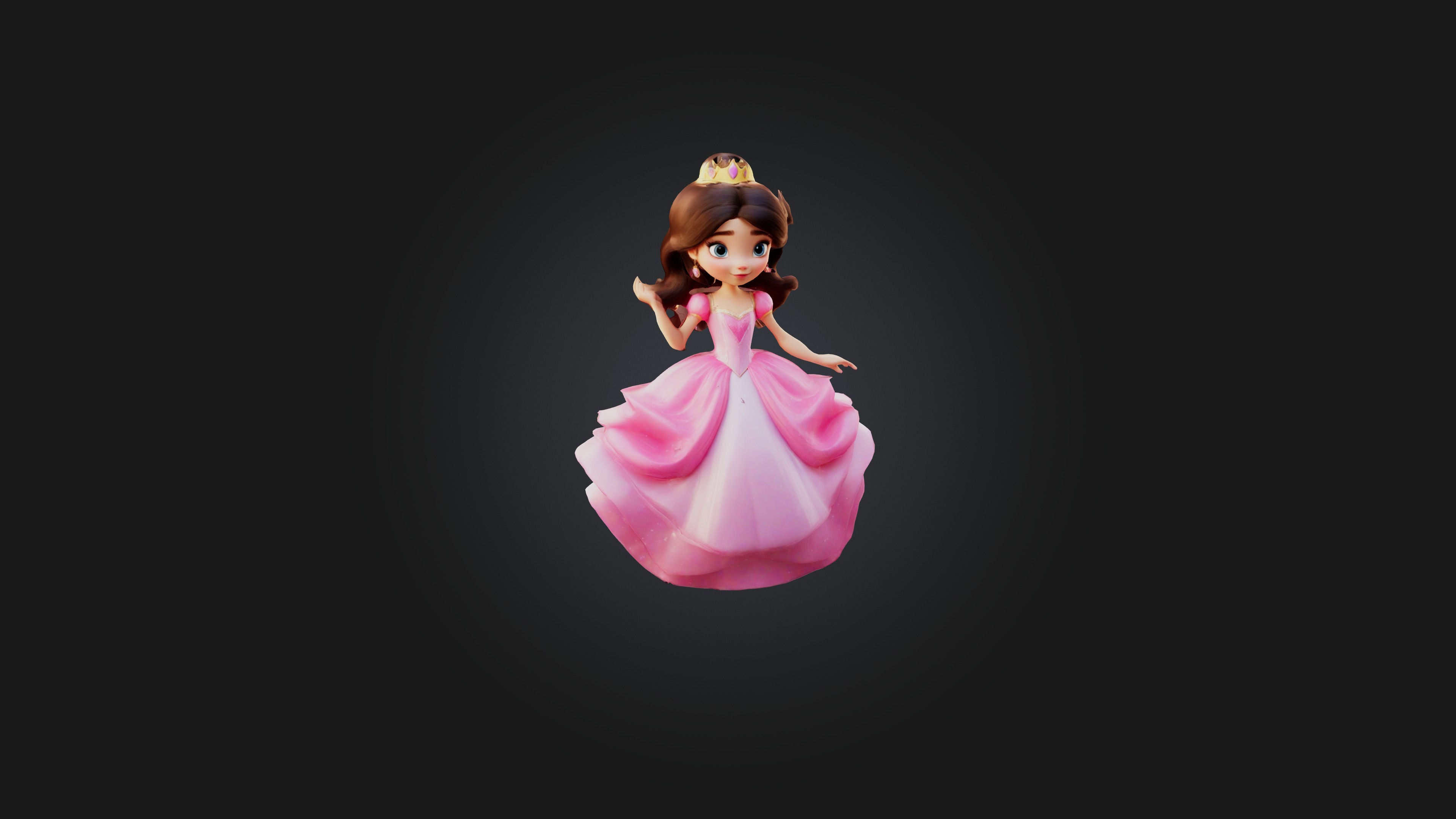 Cartoon Princess 3D model_1