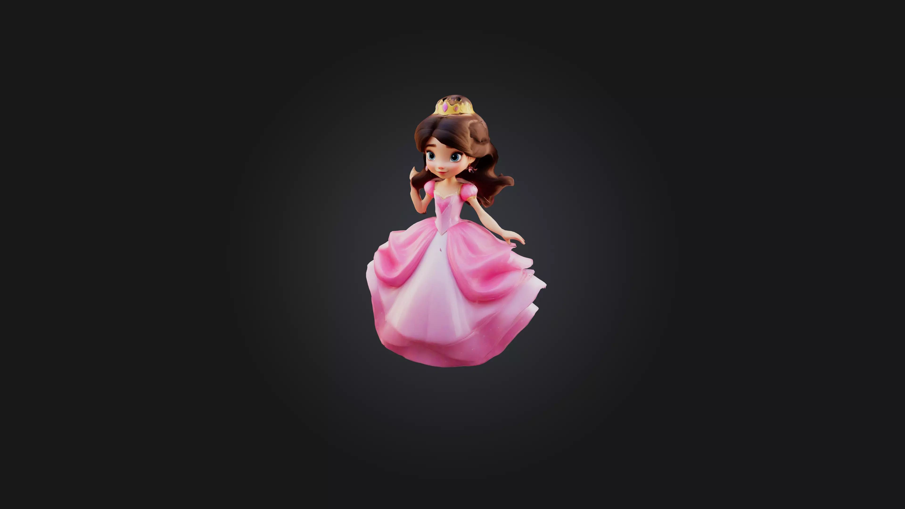 Cartoon Princess 3D model_0