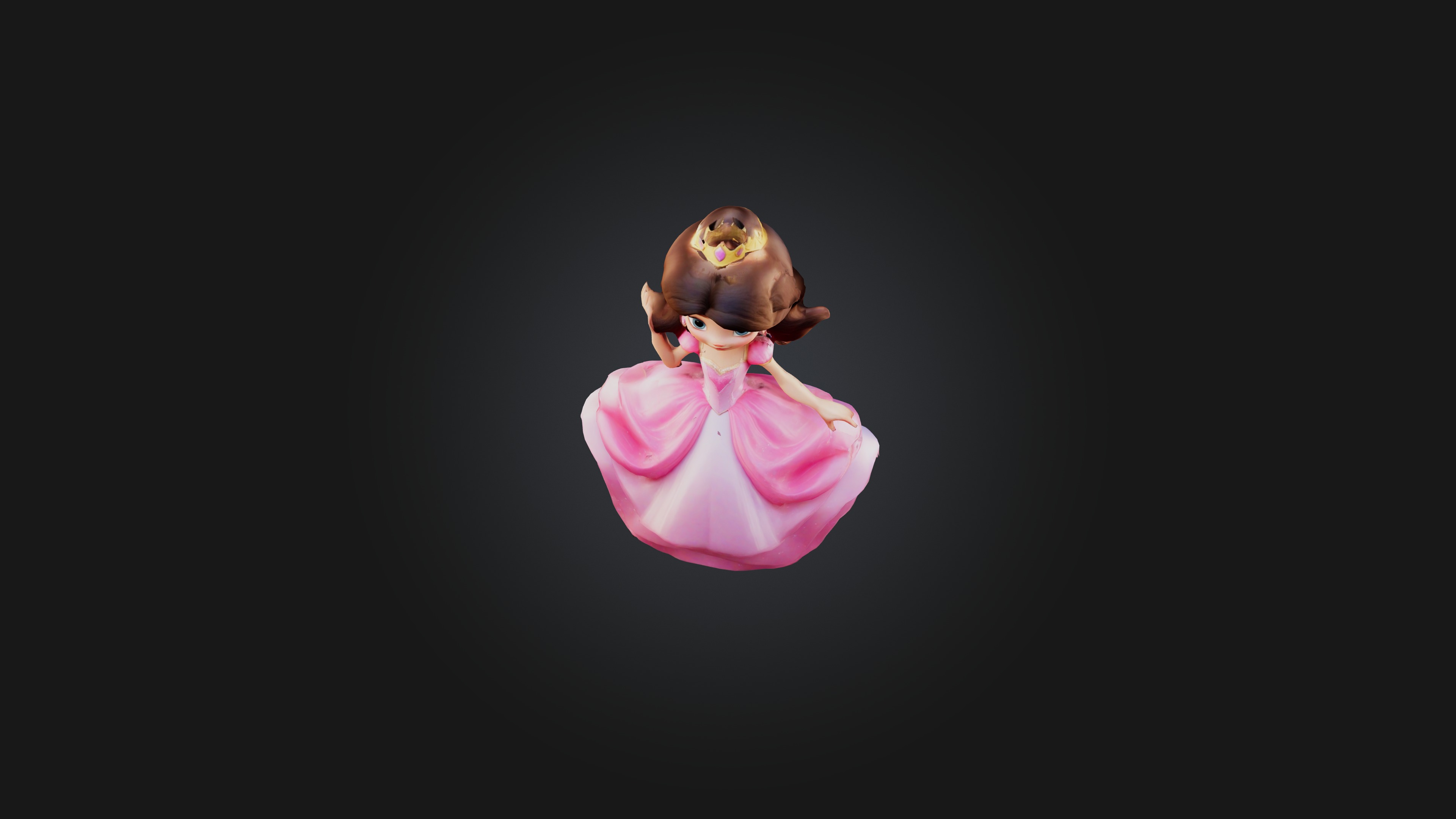 Cartoon Princess 3D model_4
