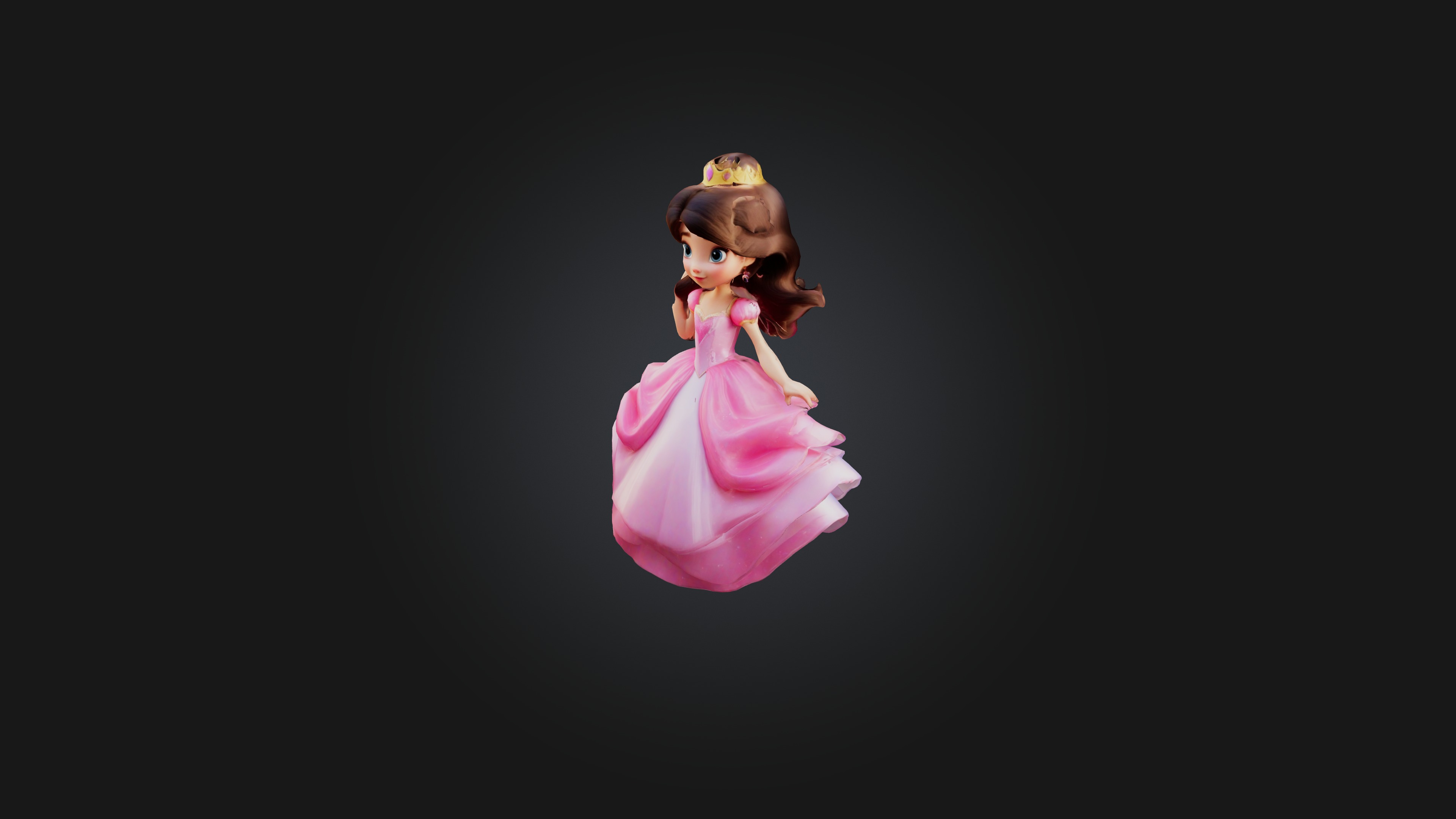 Cartoon Princess 3D model_5