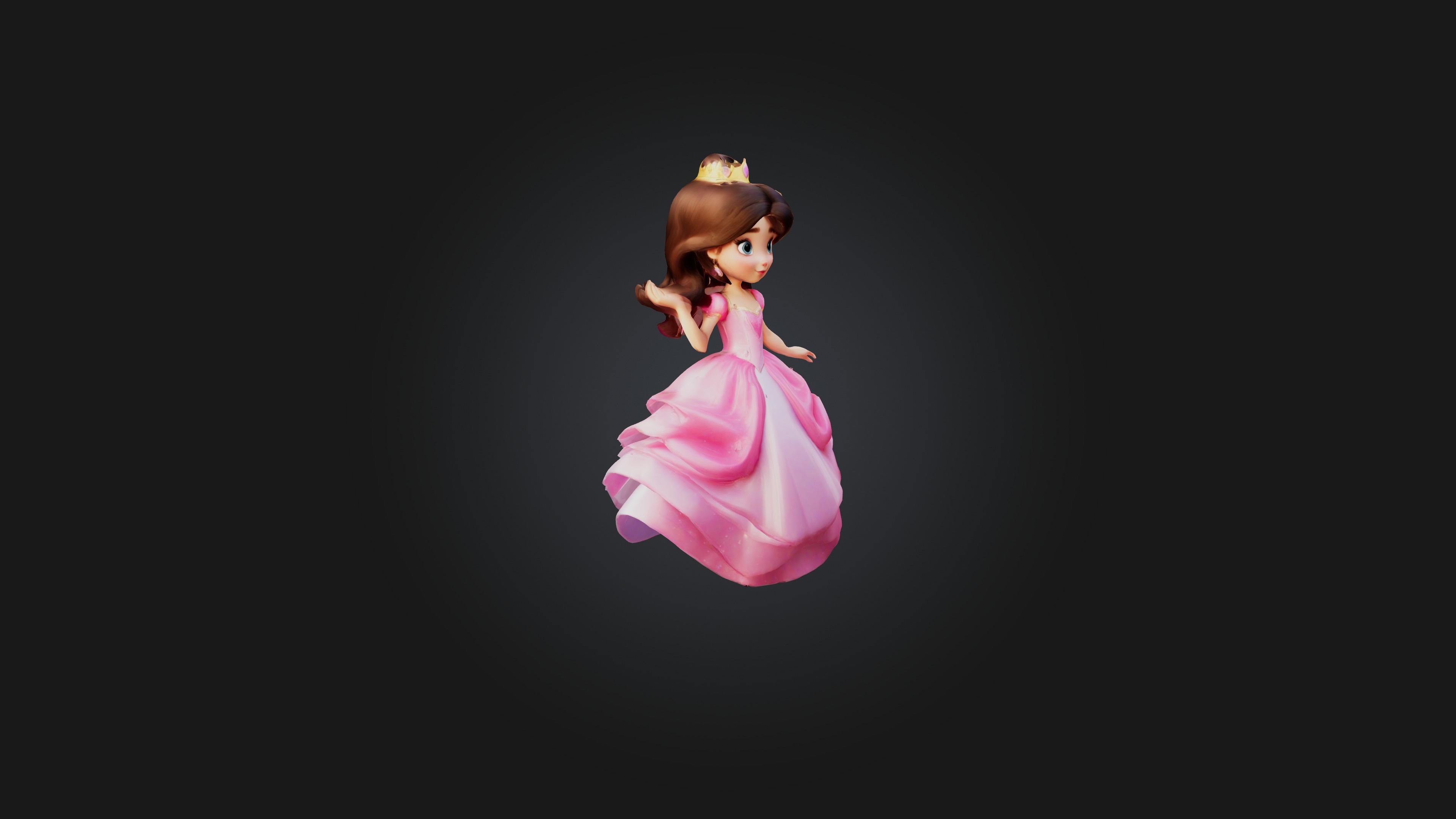 Cartoon Princess 3D model_2