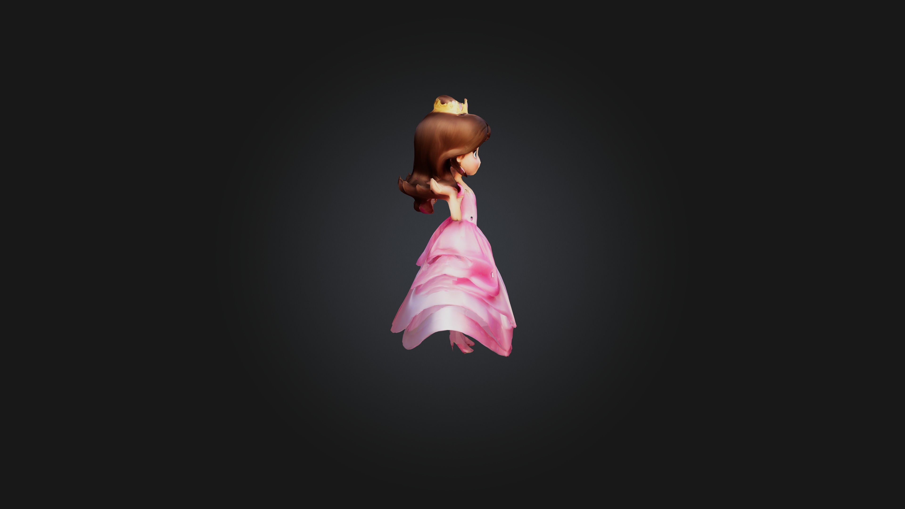 Cartoon Princess 3D model_3