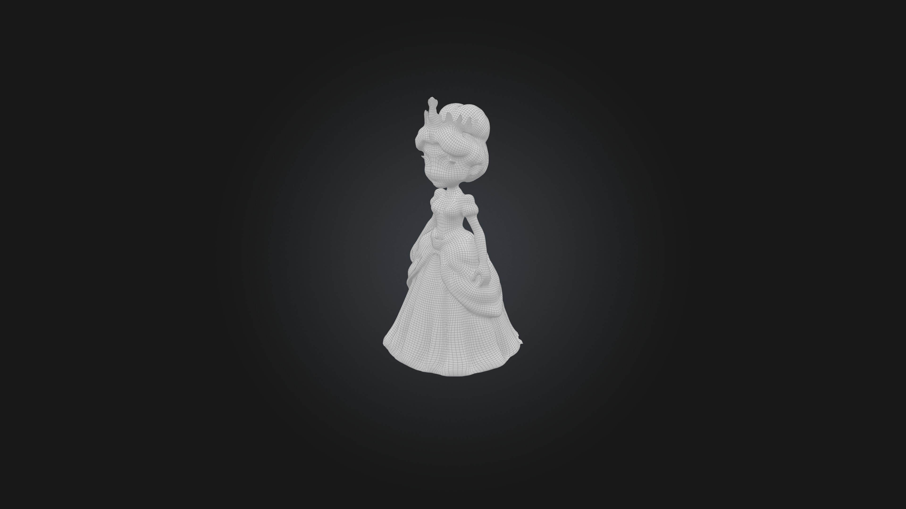 Cartoon Princess 3D model_6