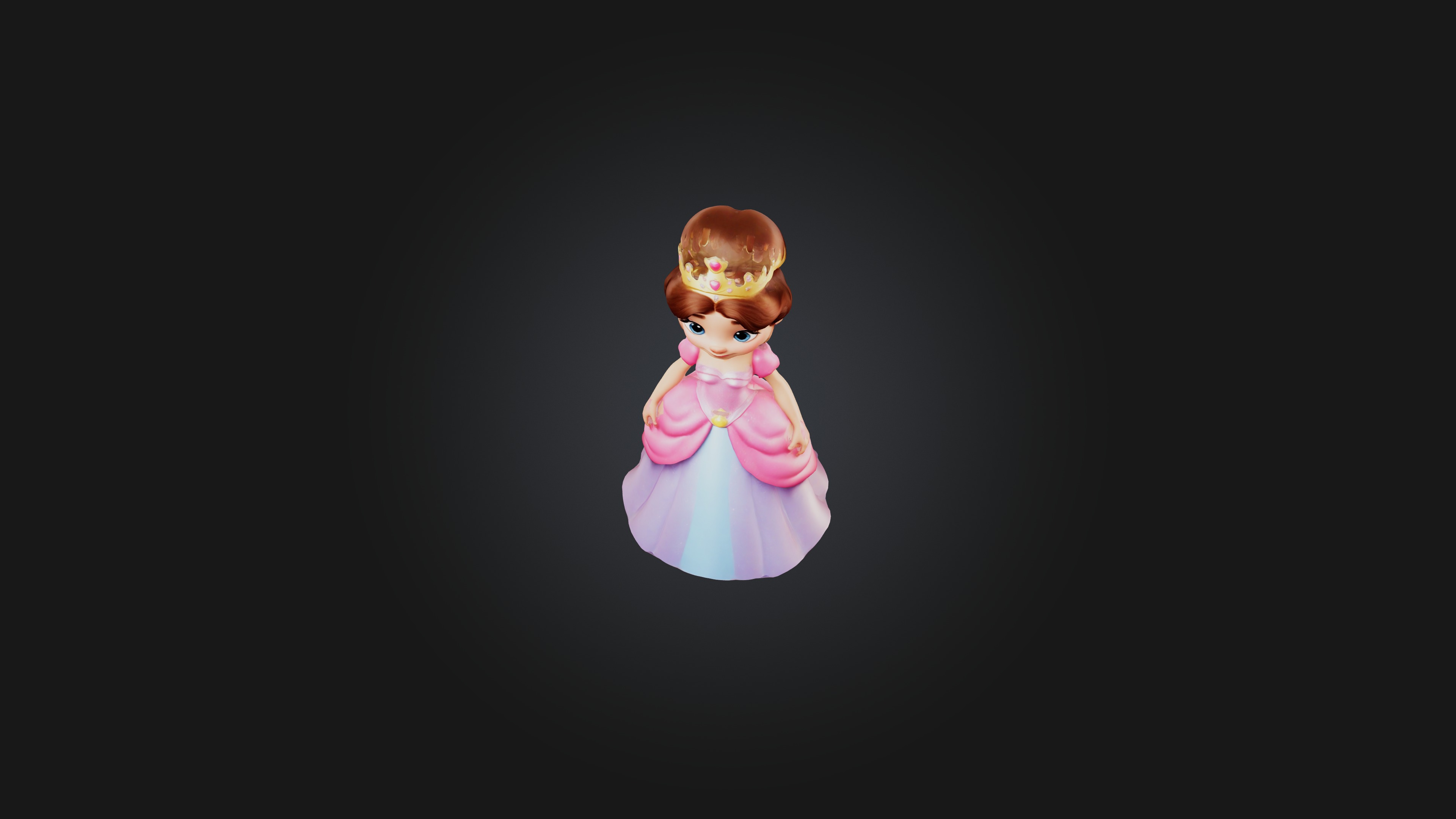 Cartoon Princess 3D model_4