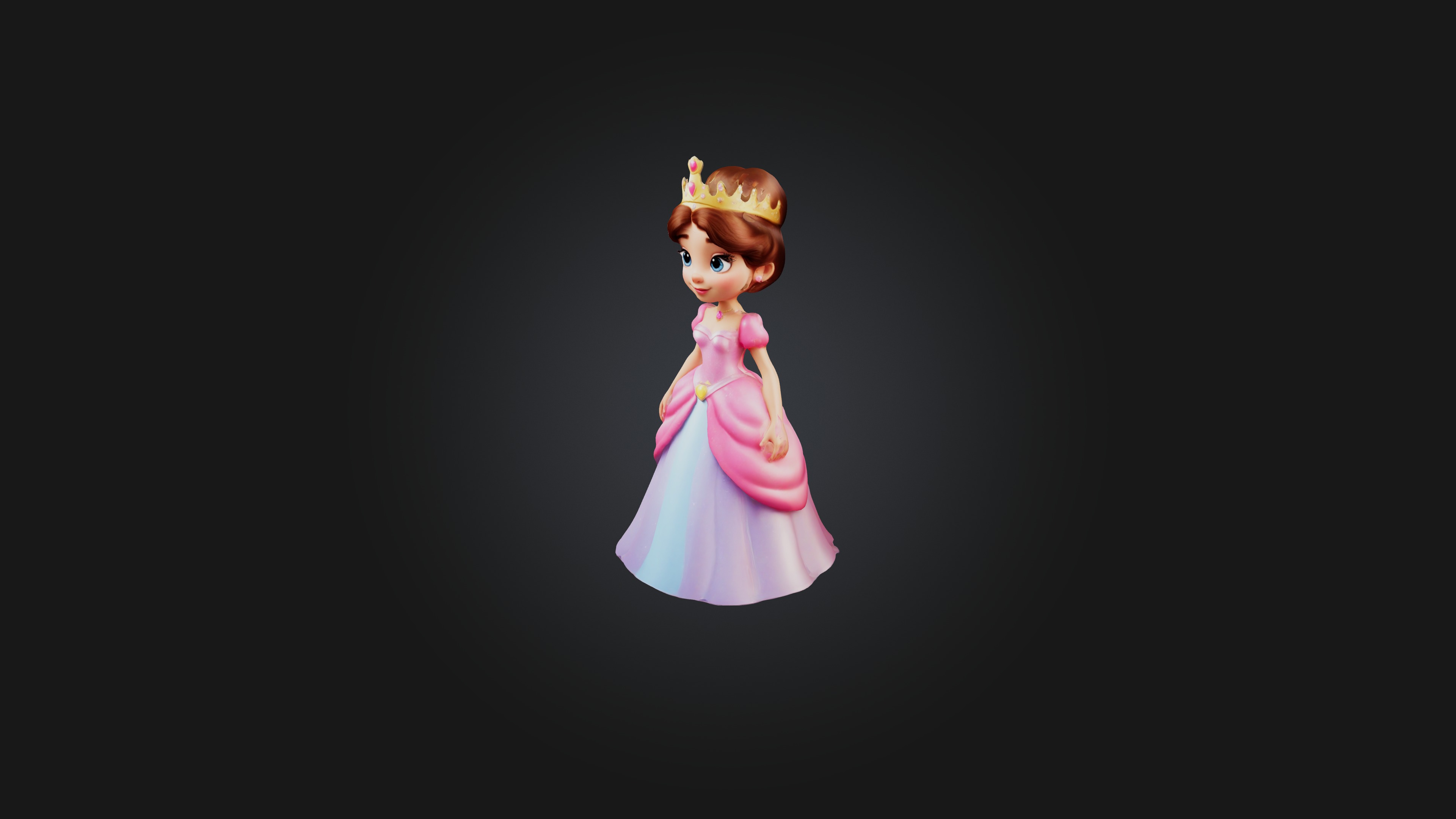Cartoon Princess 3D model_5