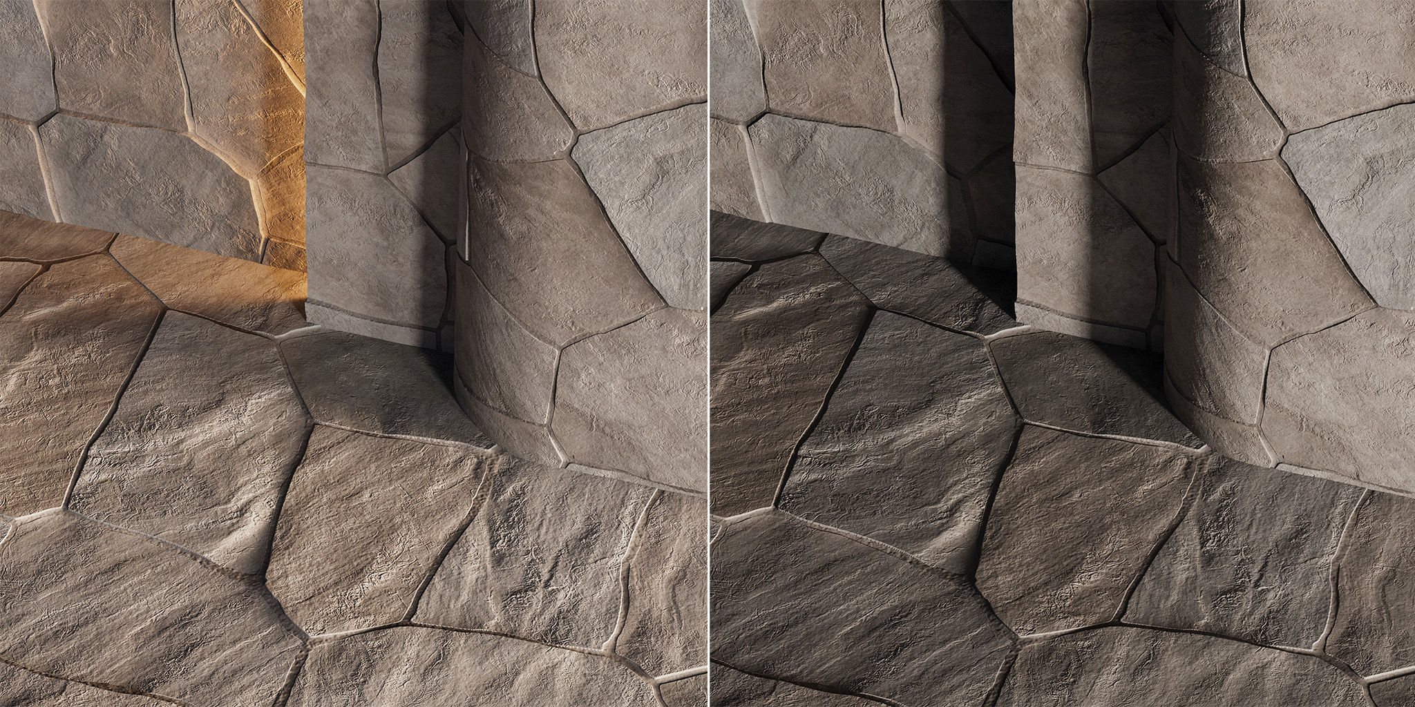 H71 Slate Stone Floor - PBR - 4K Low-poly 3D model_11