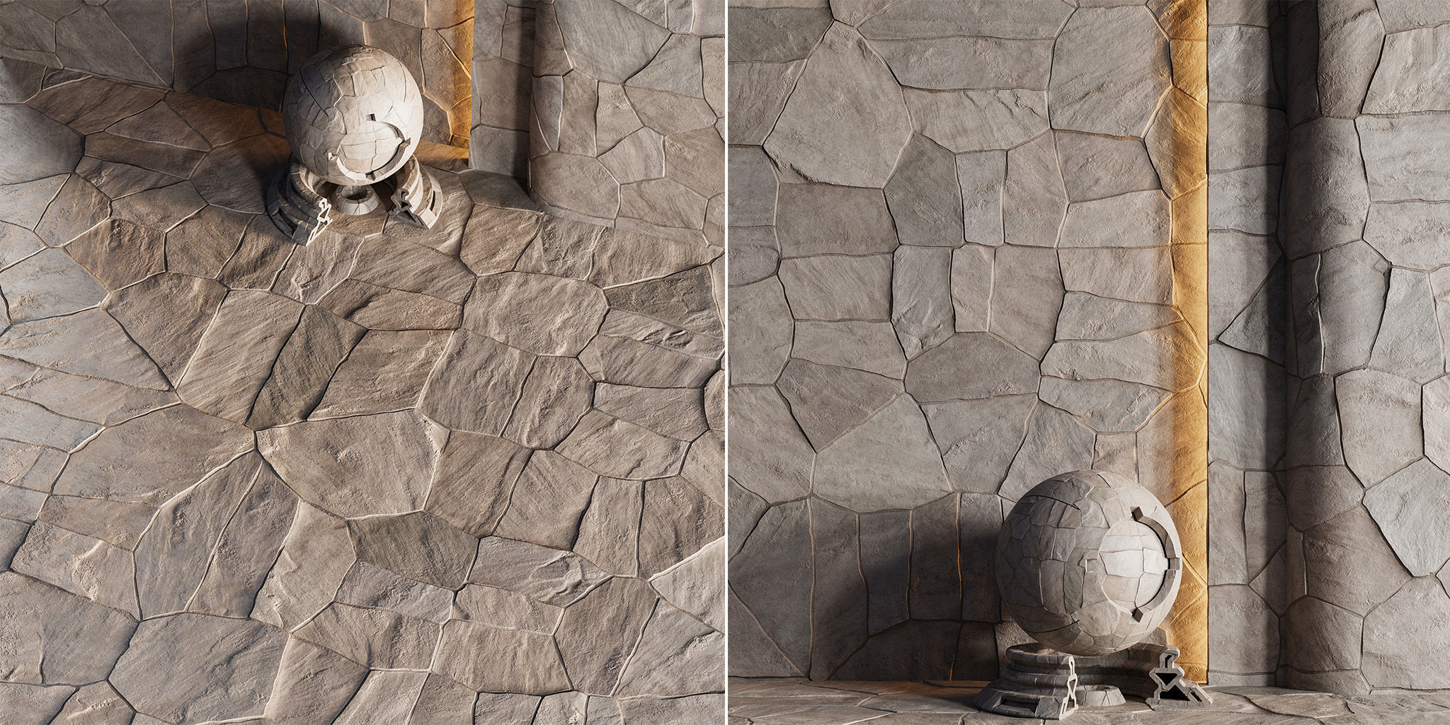 H71 Slate Stone Floor - PBR - 4K Low-poly 3D model_1