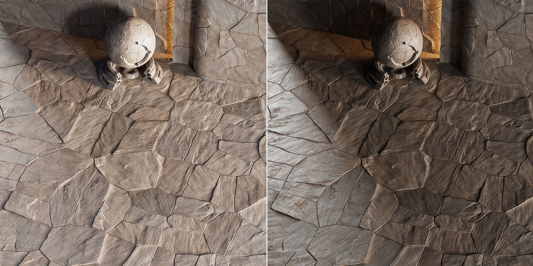 H71 Slate Stone Floor - PBR - 4K Low-poly 3D model_9