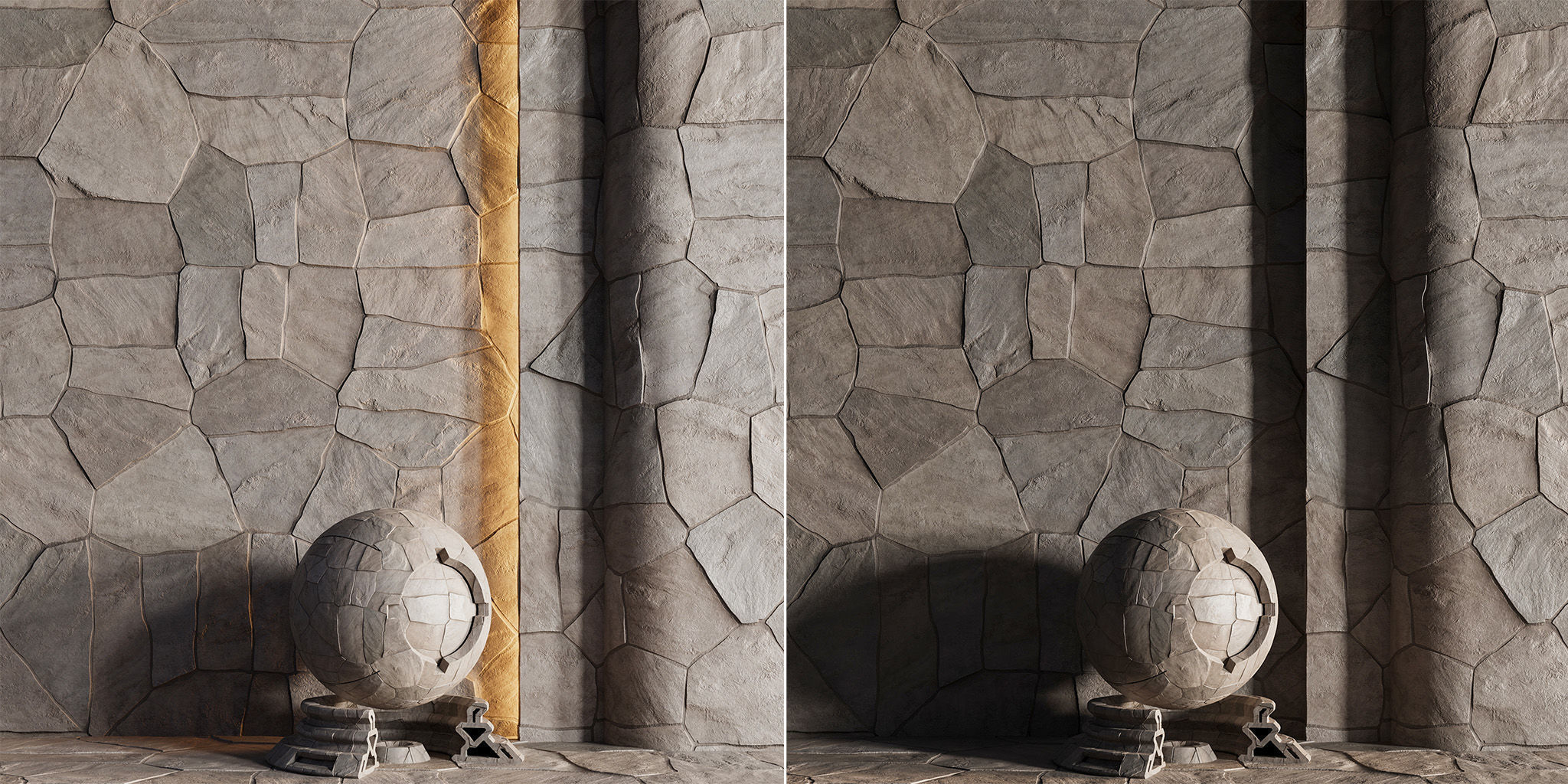 H71 Slate Stone Floor - PBR - 4K Low-poly 3D model_10