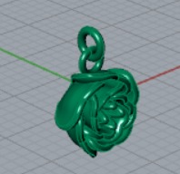 gold rose flower pendant gp0026 3D print model_9