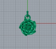 gold rose flower pendant gp0026 3D print model_6