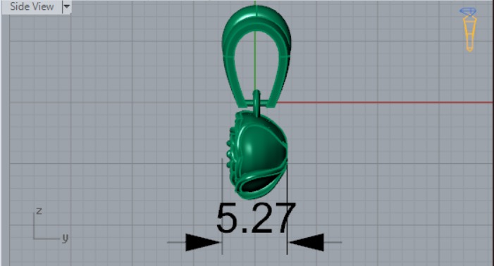 gold rose flower pendant gp0026 3D print model_12