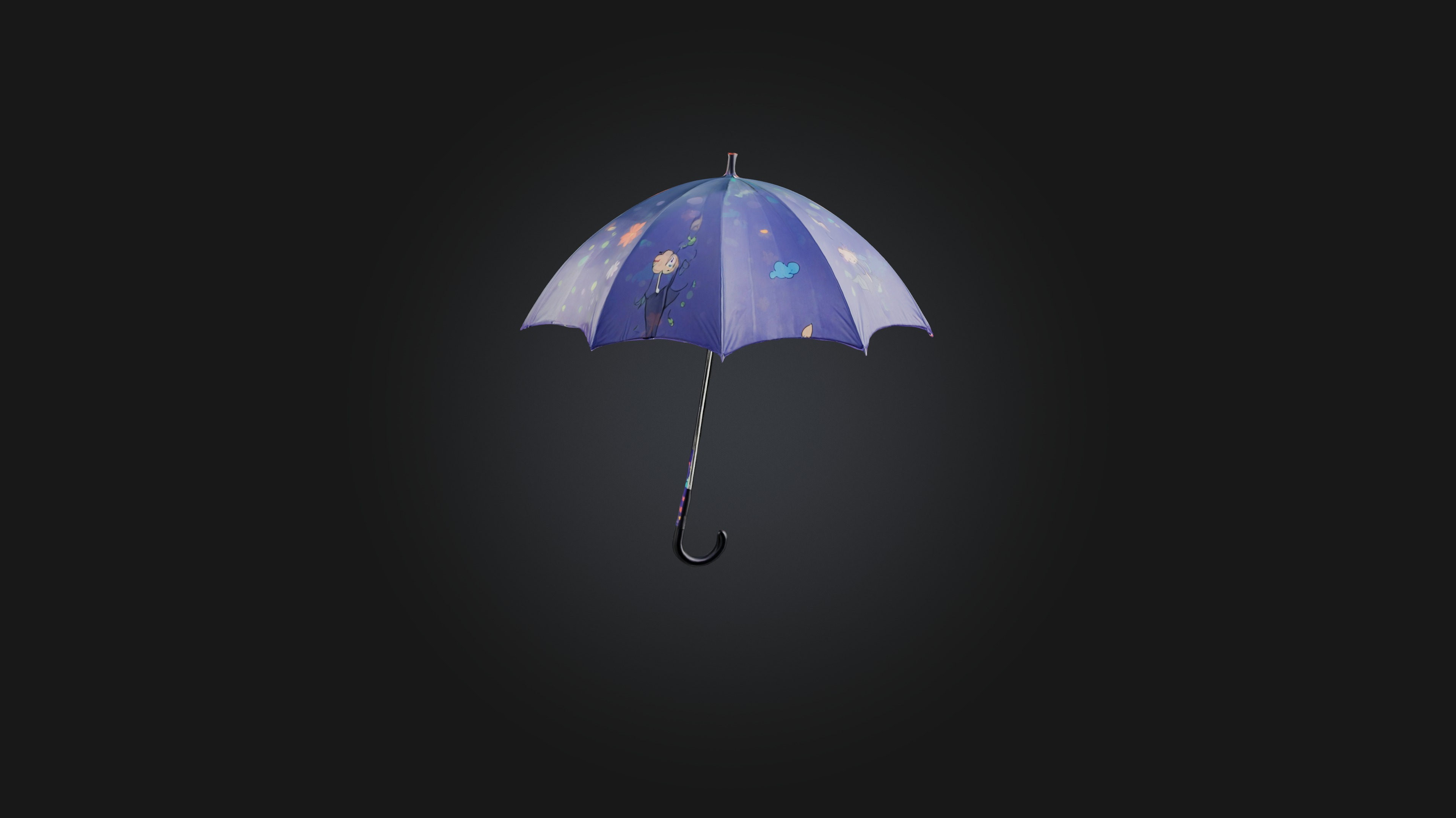 Cartoon Umbrella 3D model_1