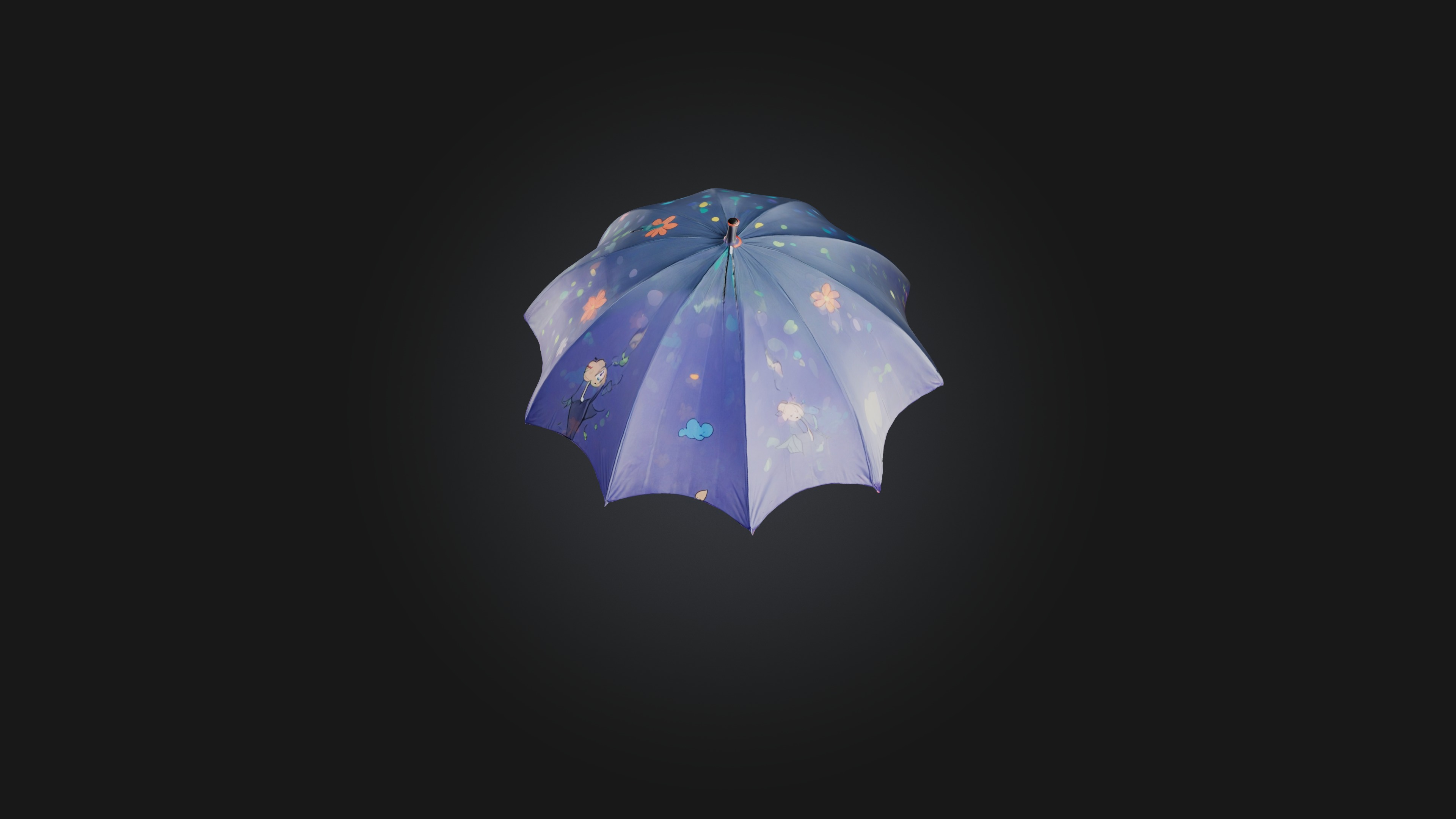 Cartoon Umbrella 3D model_4