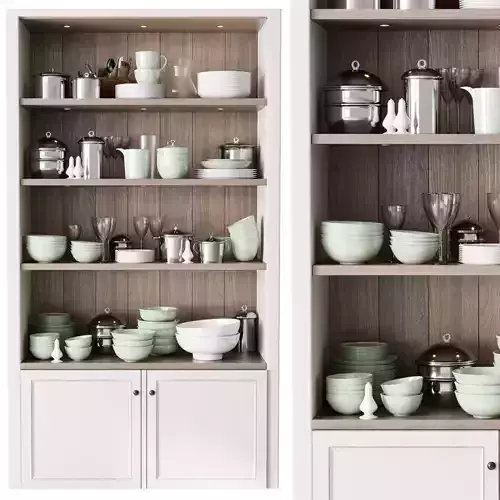 kitchen rack with accessories set 01