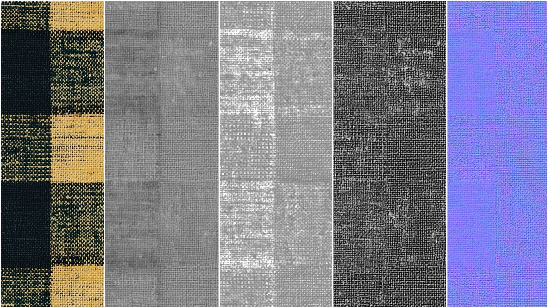 10 Plaid Fabric VOL01 4K Seamless PNG PBR Textures Texture_1