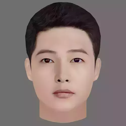 Song Joong Ki Head - Low poly head for game