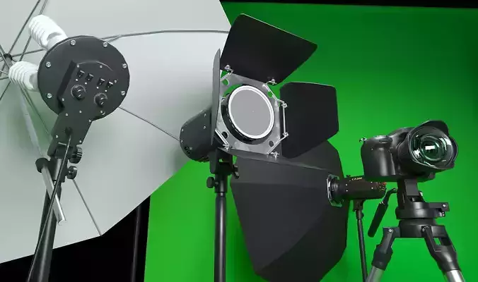  Photo Studio Set 3D model