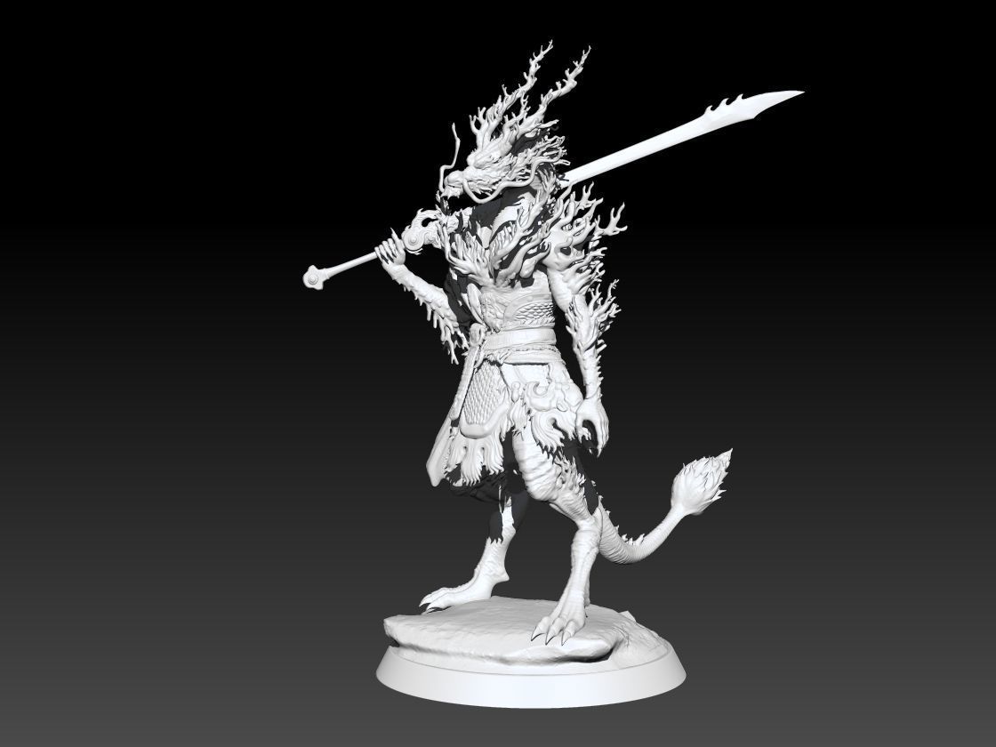 Cyan Loong-WuDuLong- Yaoguai King-BLACK MYTH WUKONG STL 3D PRINT 3D print model_4