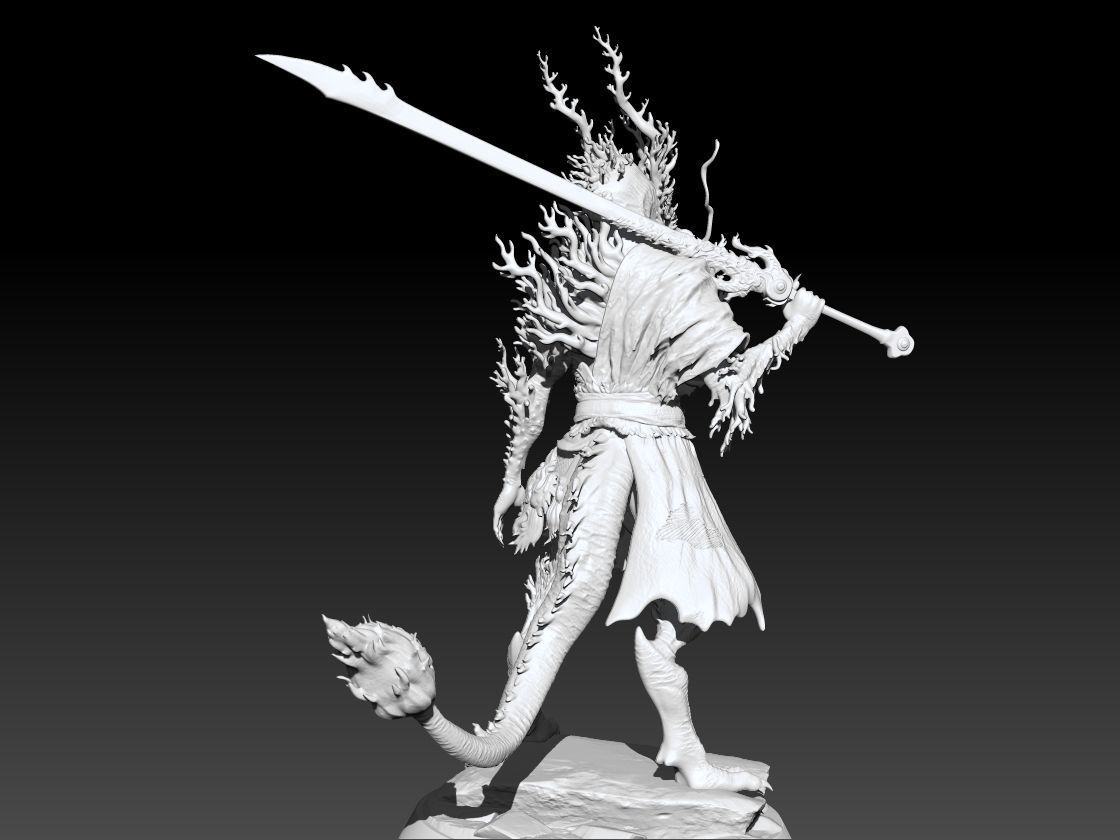 Cyan Loong-WuDuLong- Yaoguai King-BLACK MYTH WUKONG STL 3D PRINT 3D print model_5