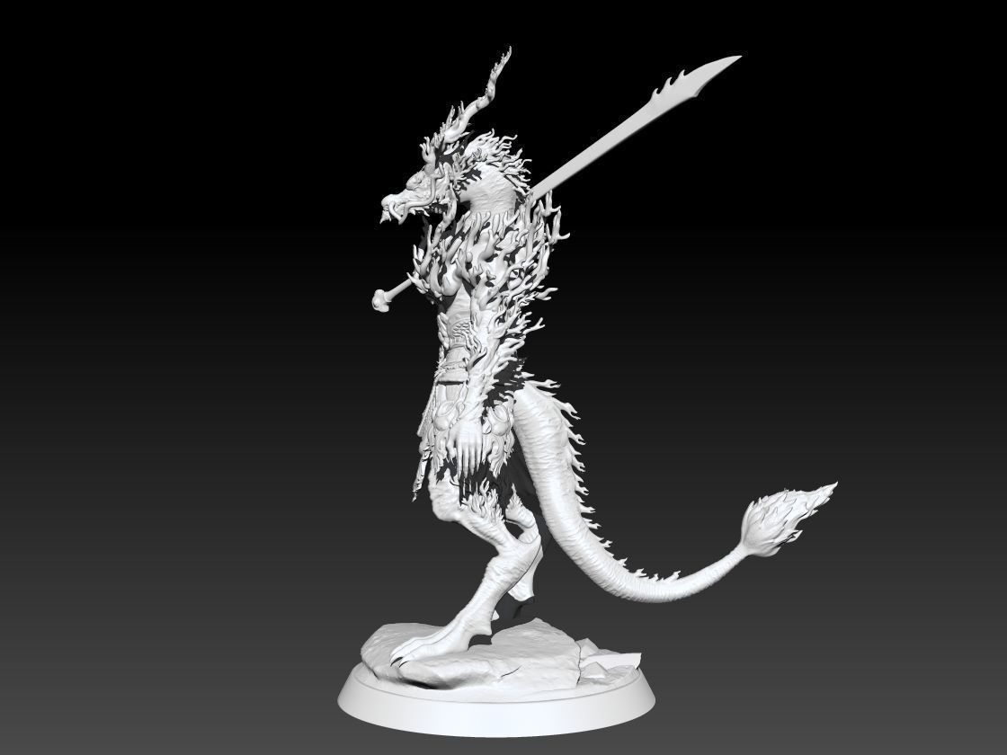 Cyan Loong-WuDuLong- Yaoguai King-BLACK MYTH WUKONG STL 3D PRINT 3D print model_6