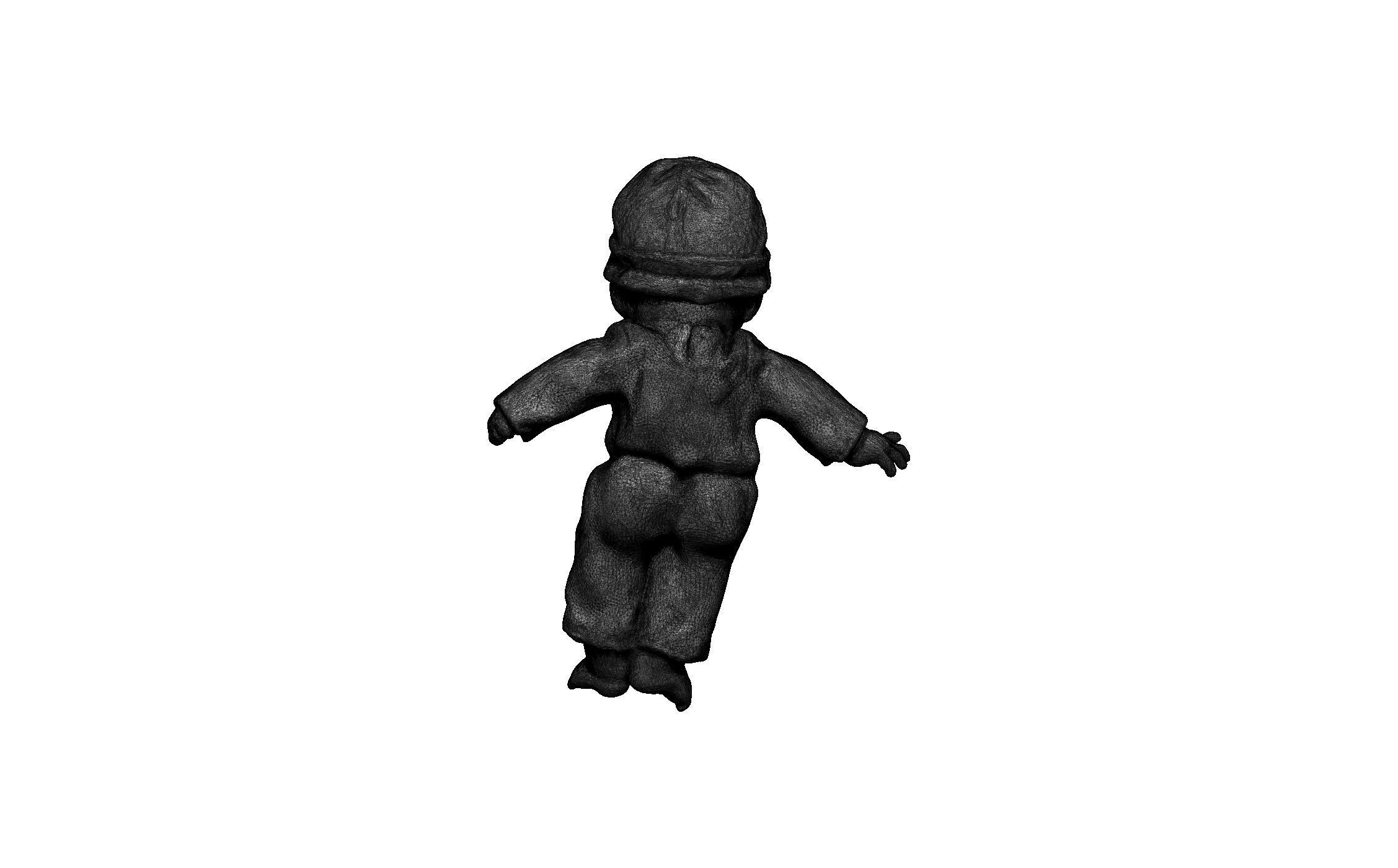 baby child doll 3D print model_6