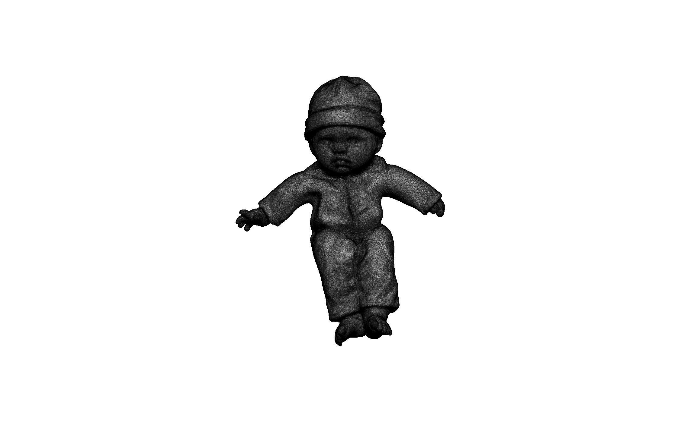 baby child doll 3D print model_5