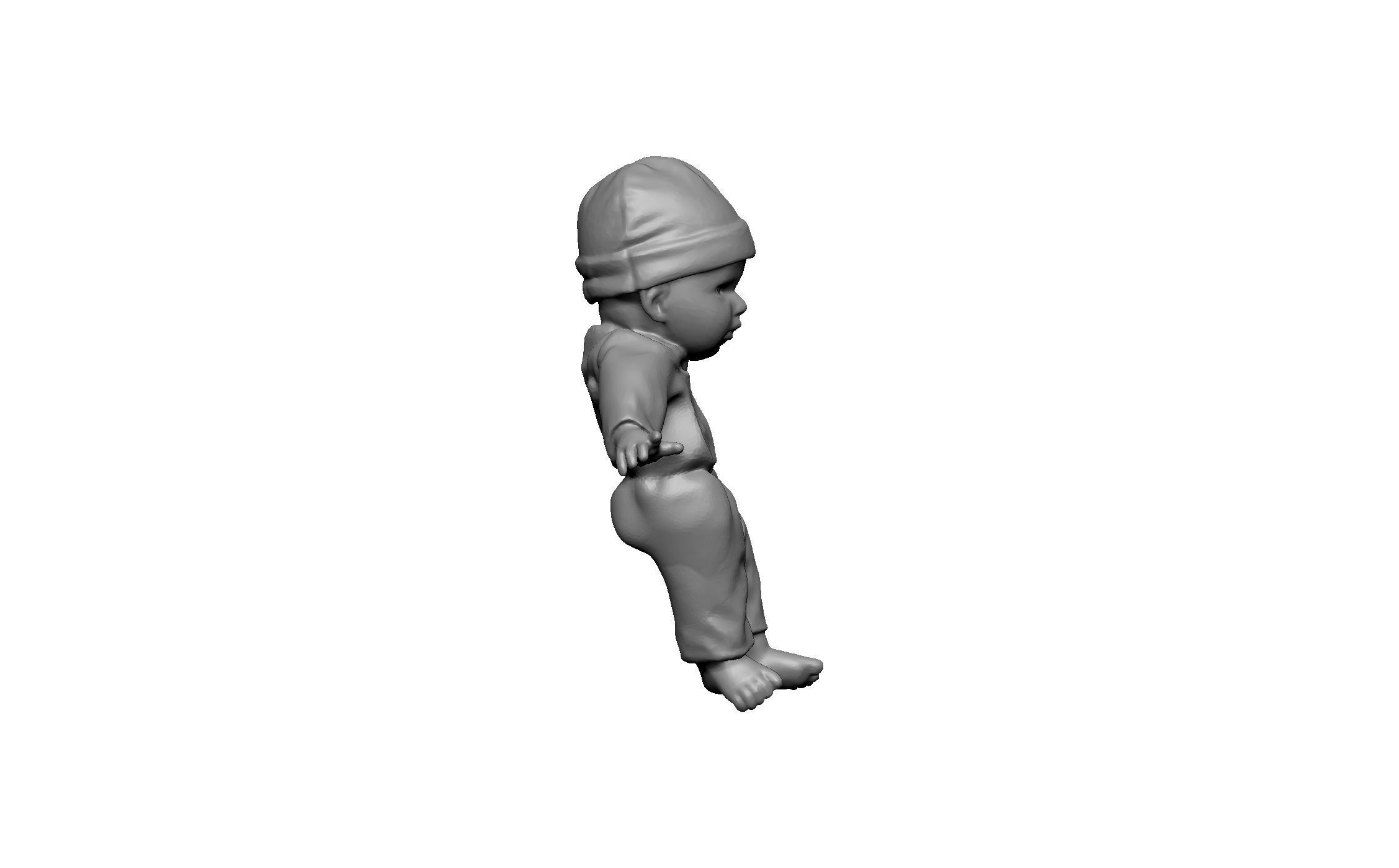 baby child doll 3D print model_3