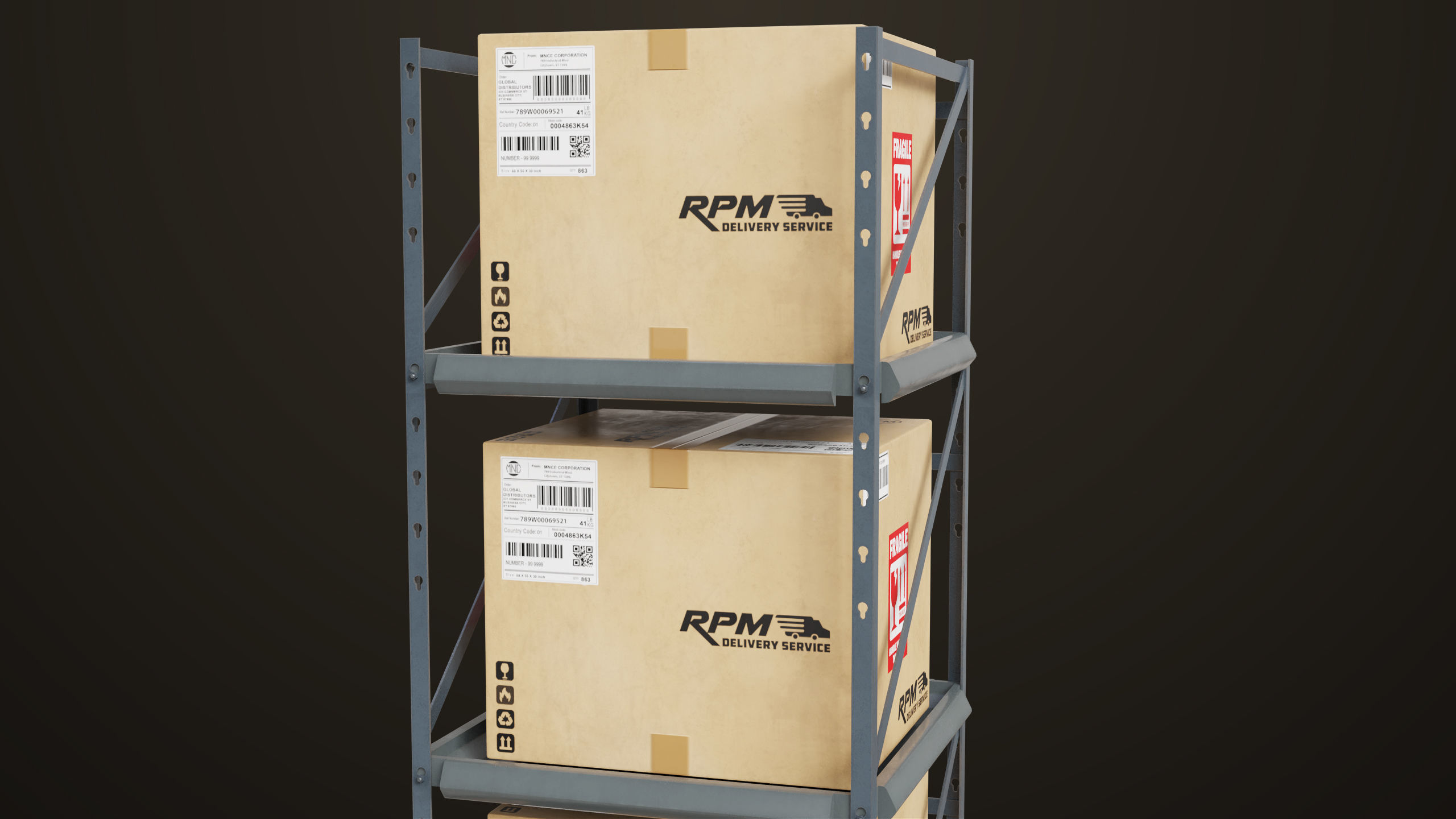 Warehouse Robot Generic All PBR Unity UE Textures Low-poly 3D model_22