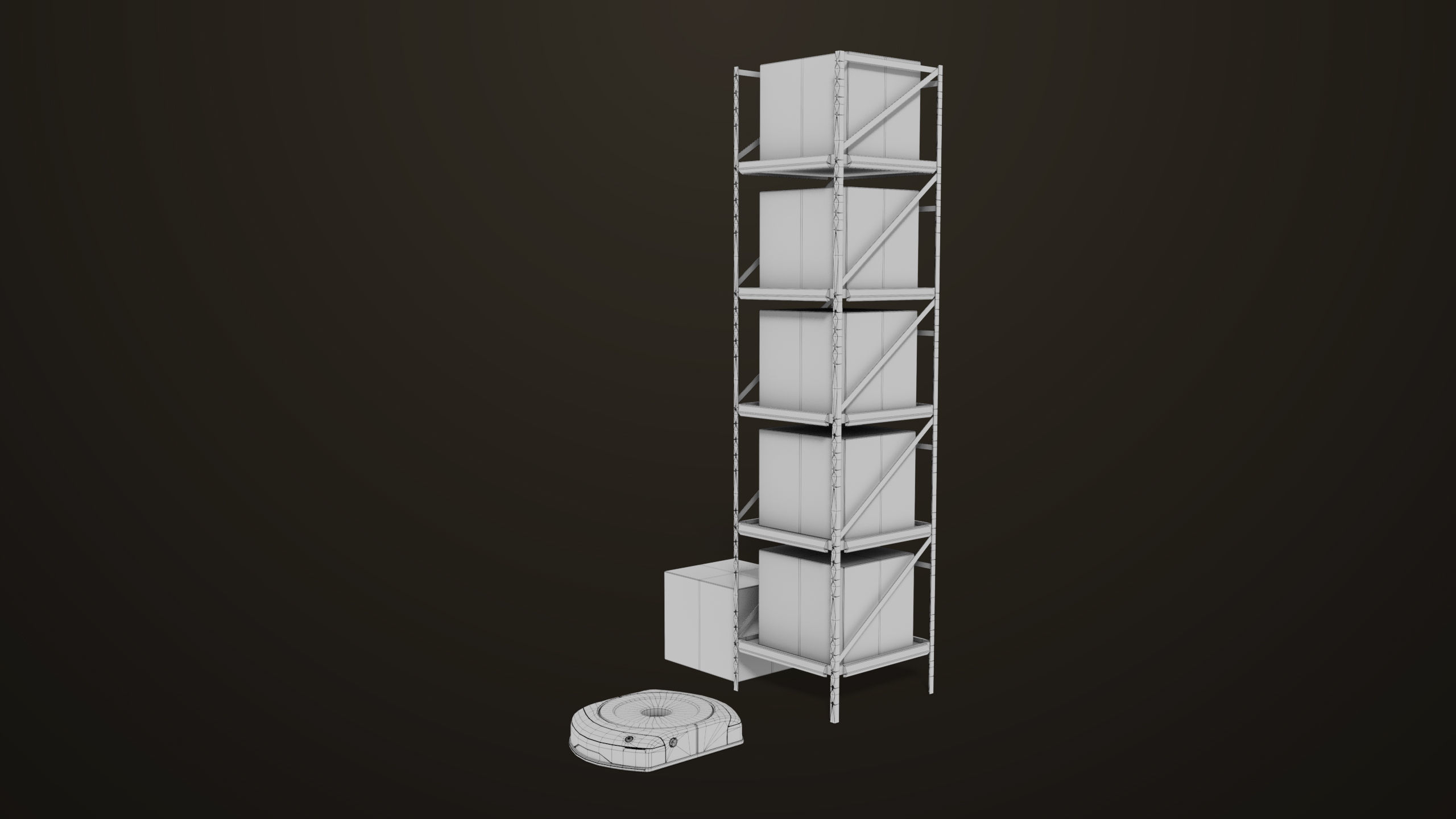 Warehouse Robot Generic All PBR Unity UE Textures Low-poly 3D model_31