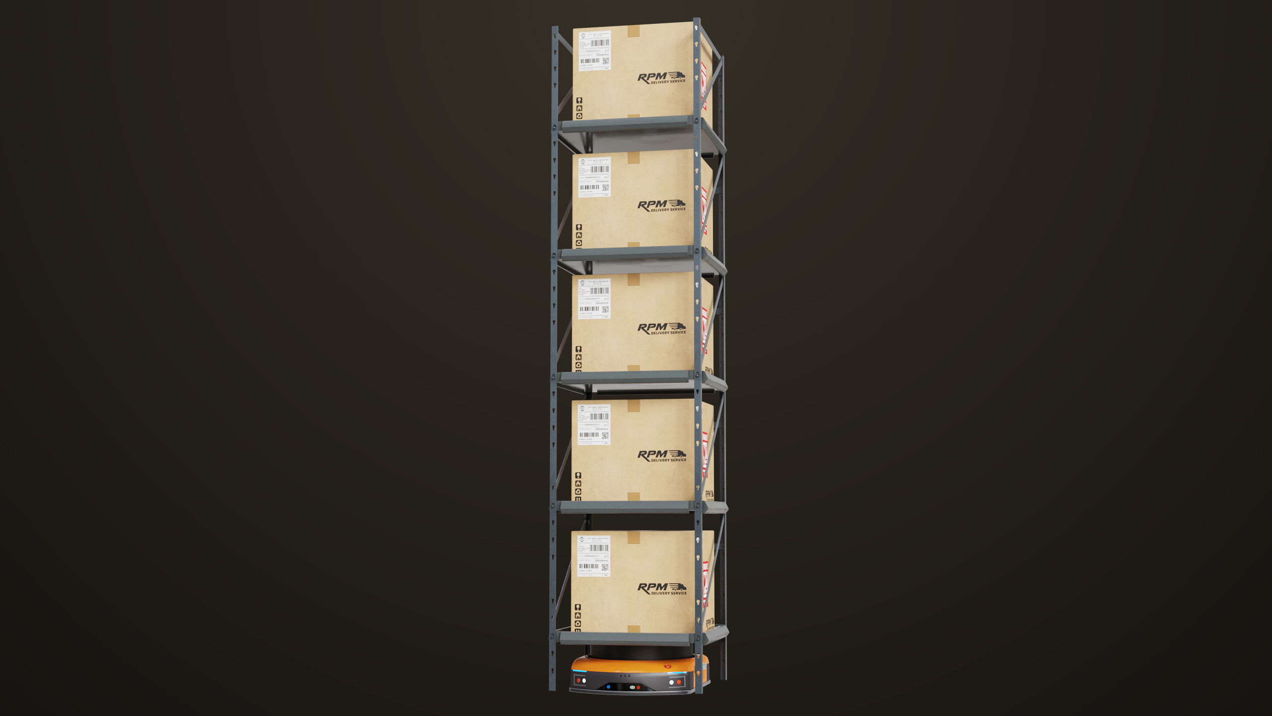 Warehouse Robot Generic All PBR Unity UE Textures Low-poly 3D model_4