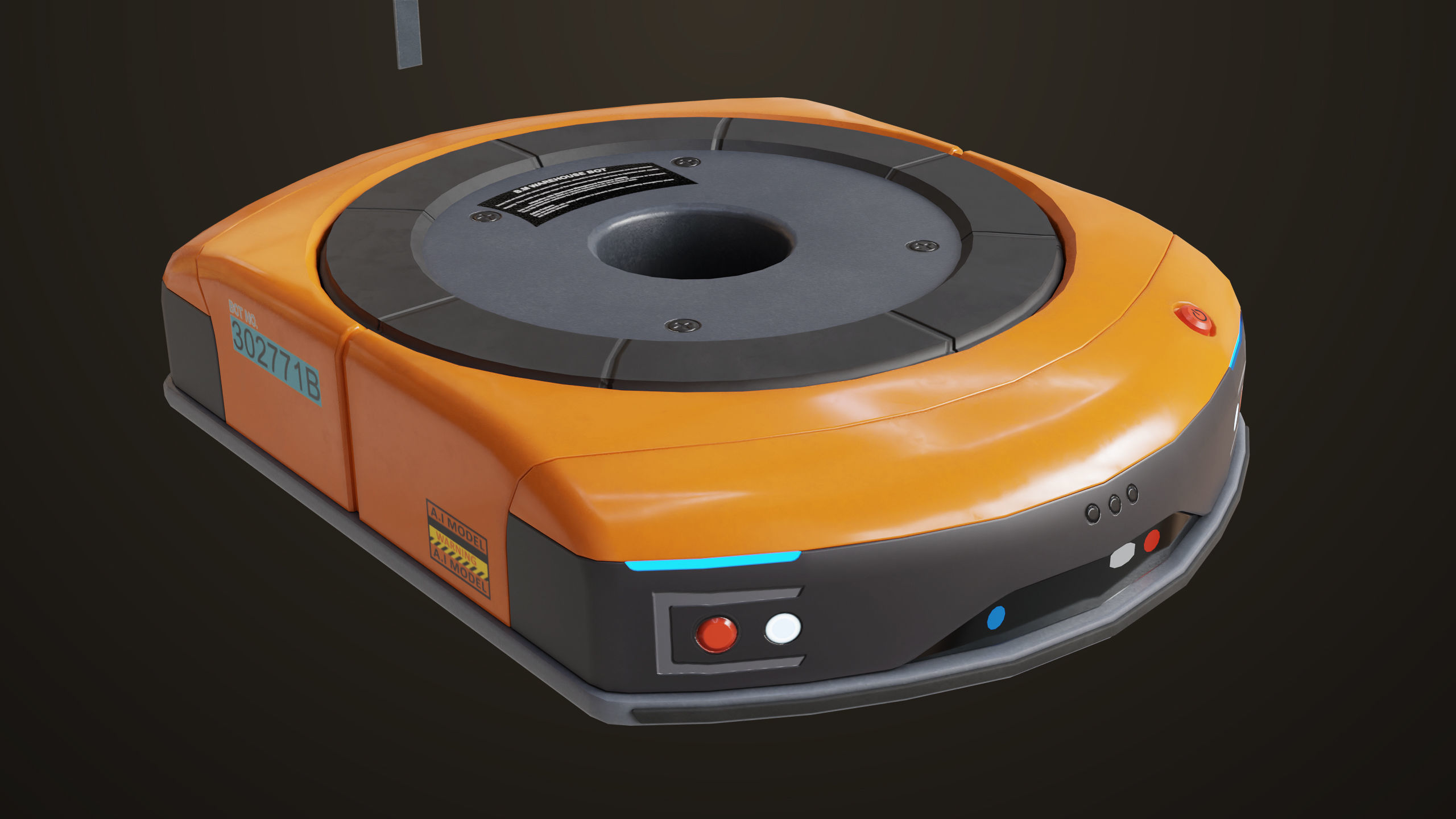 Warehouse Robot Generic All PBR Unity UE Textures Low-poly 3D model_18