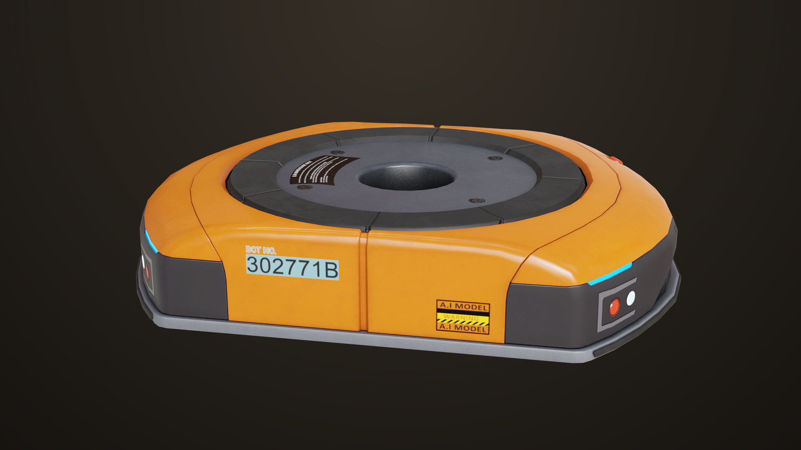 Warehouse Robot Generic All PBR Unity UE Textures Low-poly 3D model_3