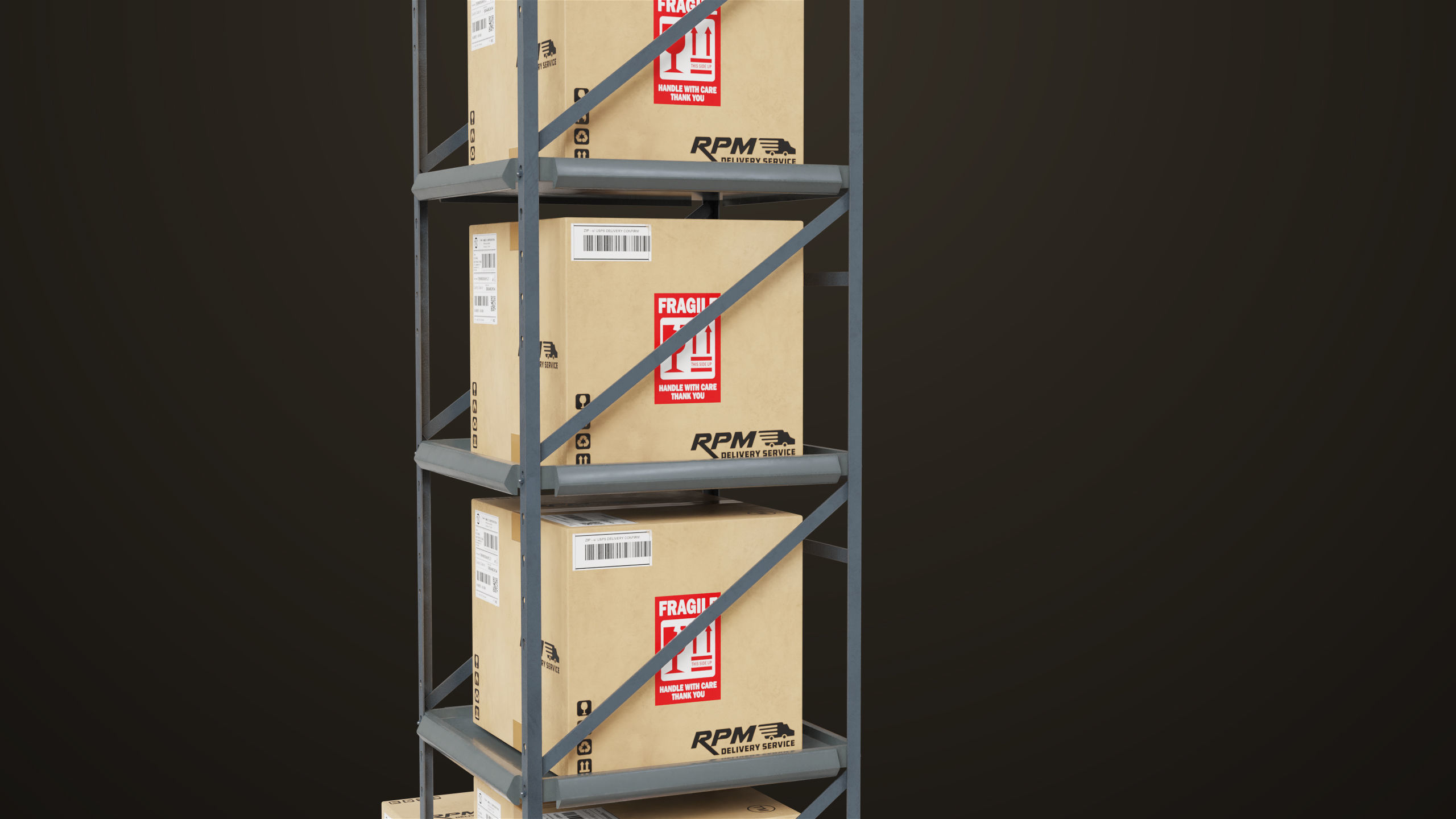 Warehouse Robot Generic All PBR Unity UE Textures Low-poly 3D model_23