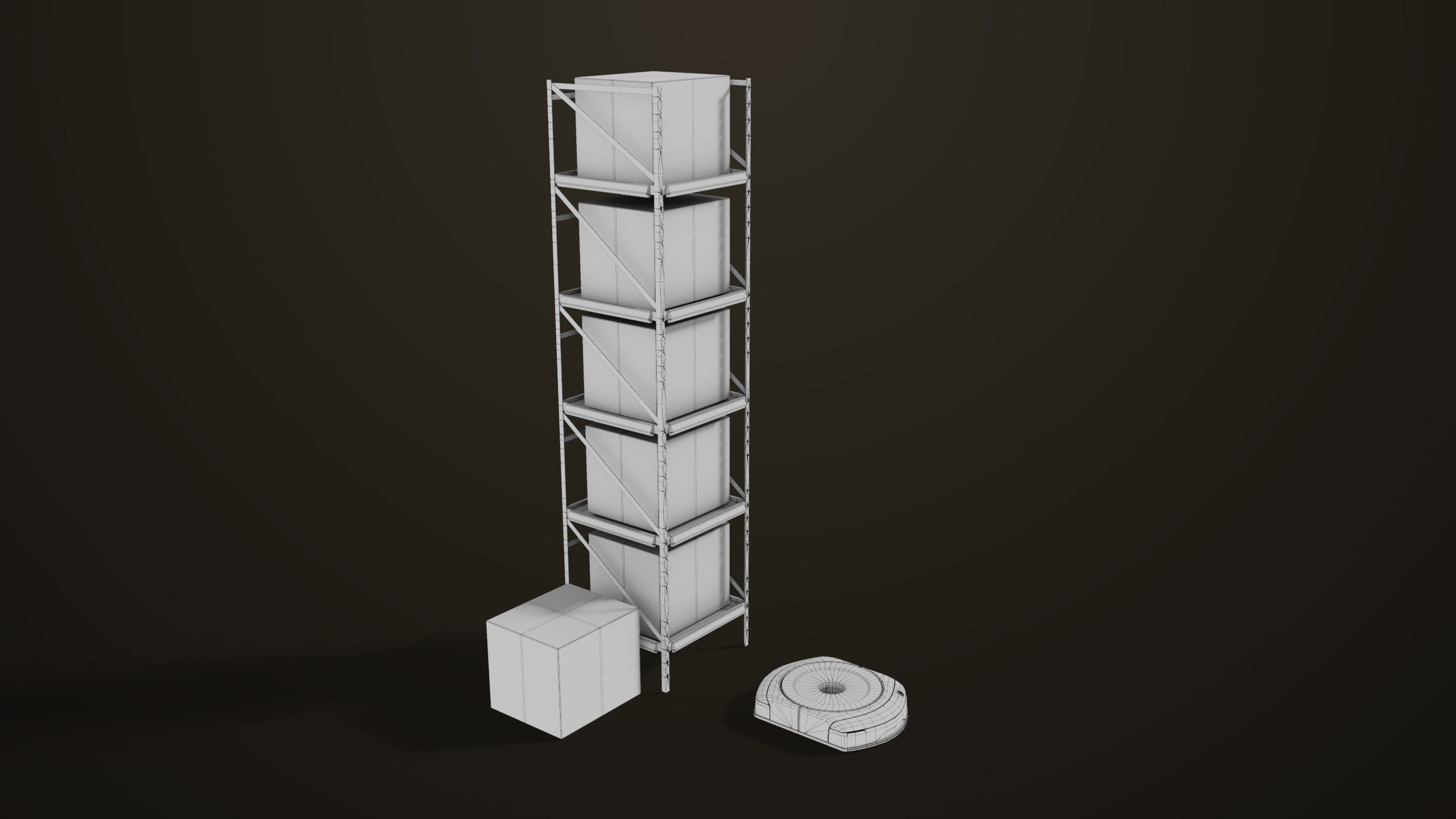 Warehouse Robot Generic All PBR Unity UE Textures Low-poly 3D model_32