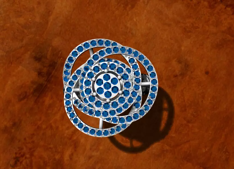 Royal ring 3D print model_0